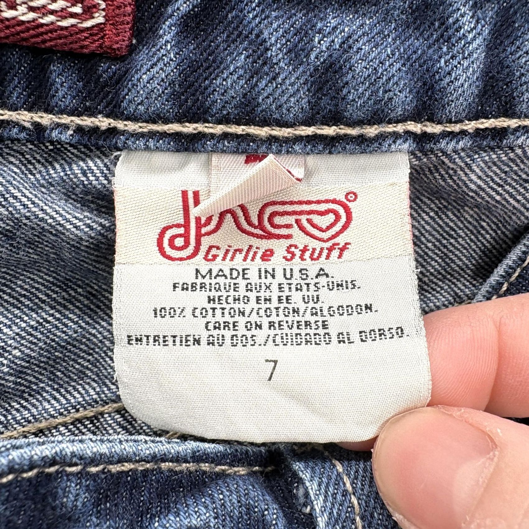 JNCO VINTAGE JNCO Jeans Straight Juniors 7 Blue Medium Wash 5-Pocket Denim 100% Cotton Zip Rise Low Womens/Mens Gratis Size 28" / US 6 / IT 42 - 6 Thumbnail