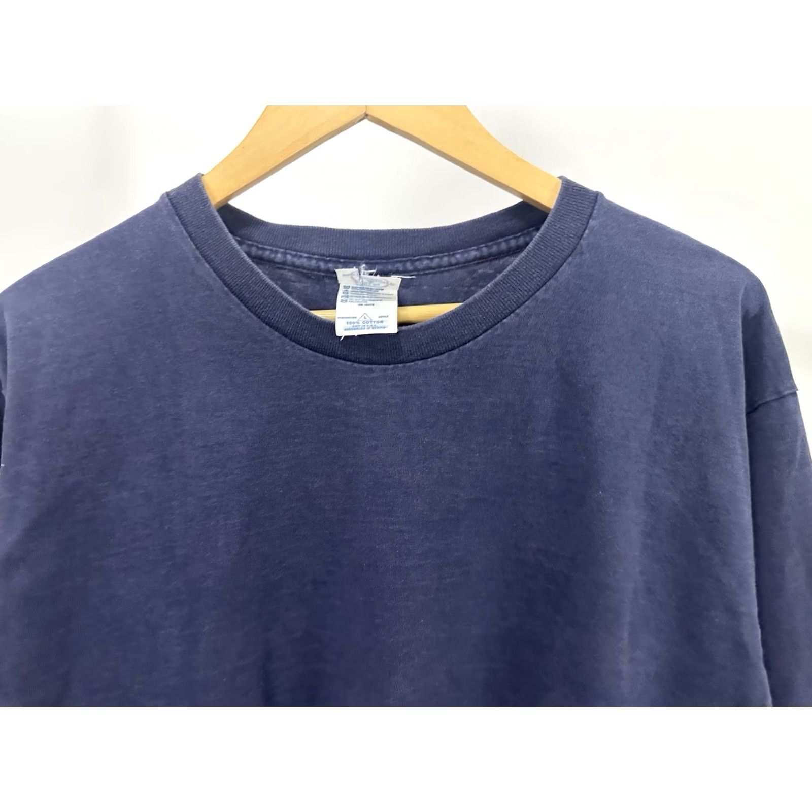 Delta VTG Faded BLANK Essential Long Sleeve WIP Work Delta T-Shirt Size L Blue Mens Shirt Size US L / EU 52-54 / 3 - 4 Thumbnail