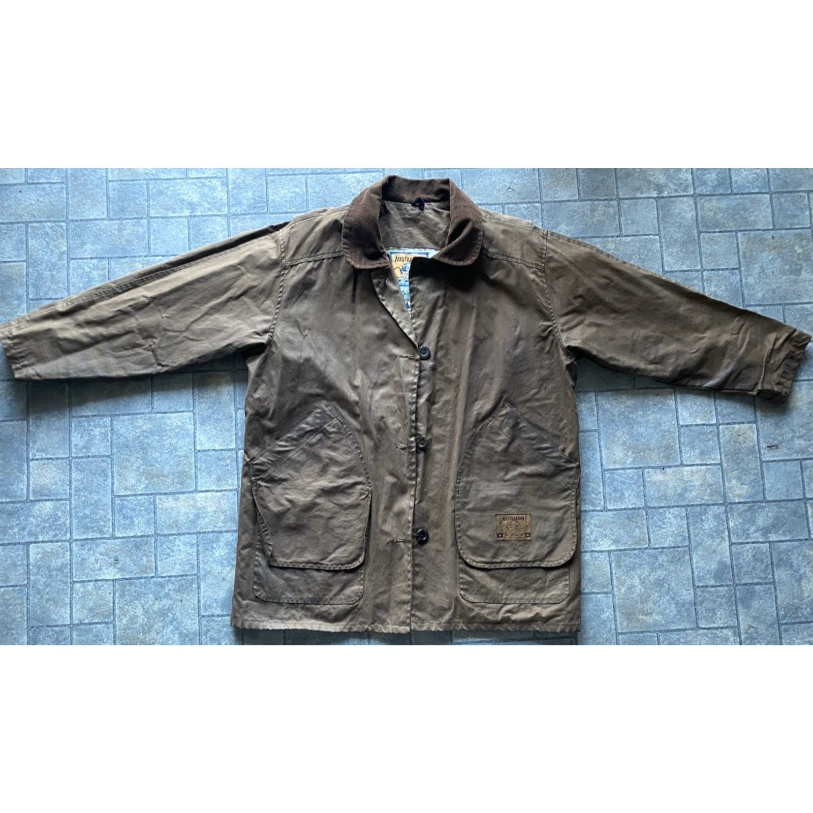 Vintage Gander Mountain Australian Stockmans Oilskins Feathertop Jacket Mens Large Brown Coat Size US L / EU 52-54 / 3 - 2 Thumbnail