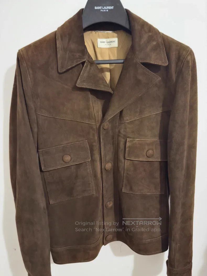 Saint Laurent Paris Saint Laurent Paris Goat Leather Notched Lapel Double Pock Size US M / EU 48-50 / 2 - 3 Thumbnail