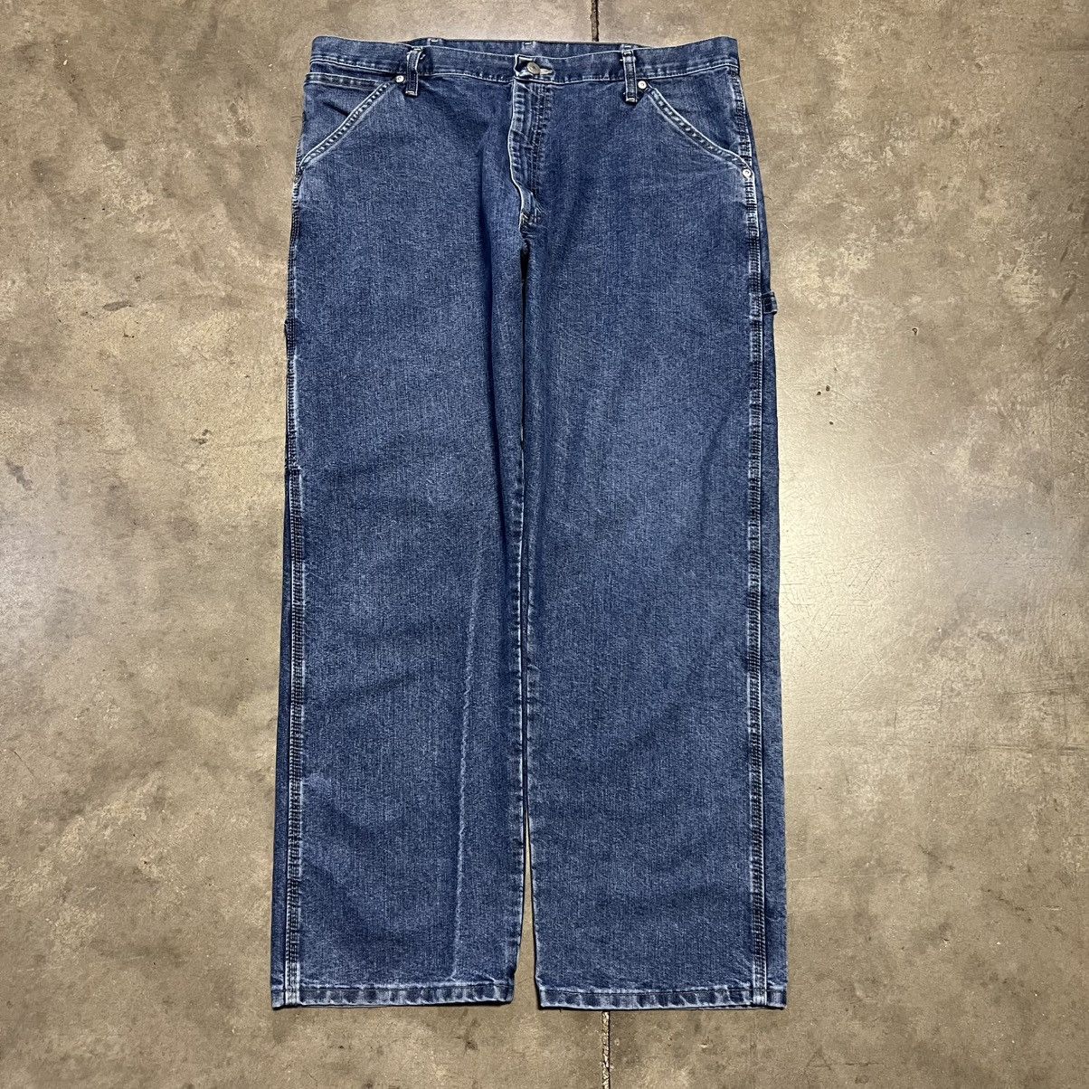 Vintage × Wrangler Vintage Wrangler Carpenter Workwear Jeans Baggy Faded Skater Size US 38 / EU 54 - 7 Thumbnail