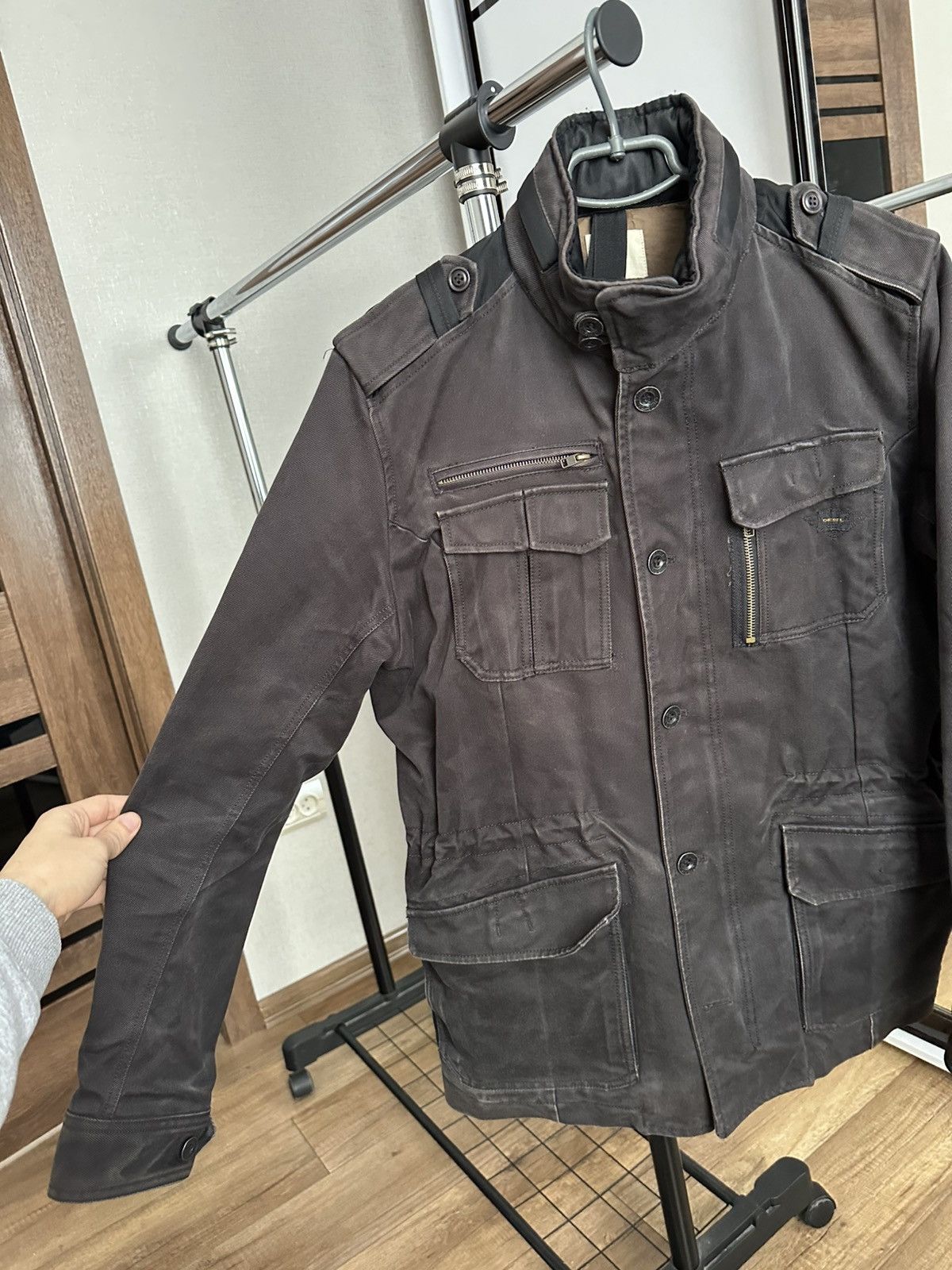 Diesel Diesel Vintage Military Army Cargo Bondage Jacket Size US XL / EU 56 / 4 - 7 Thumbnail