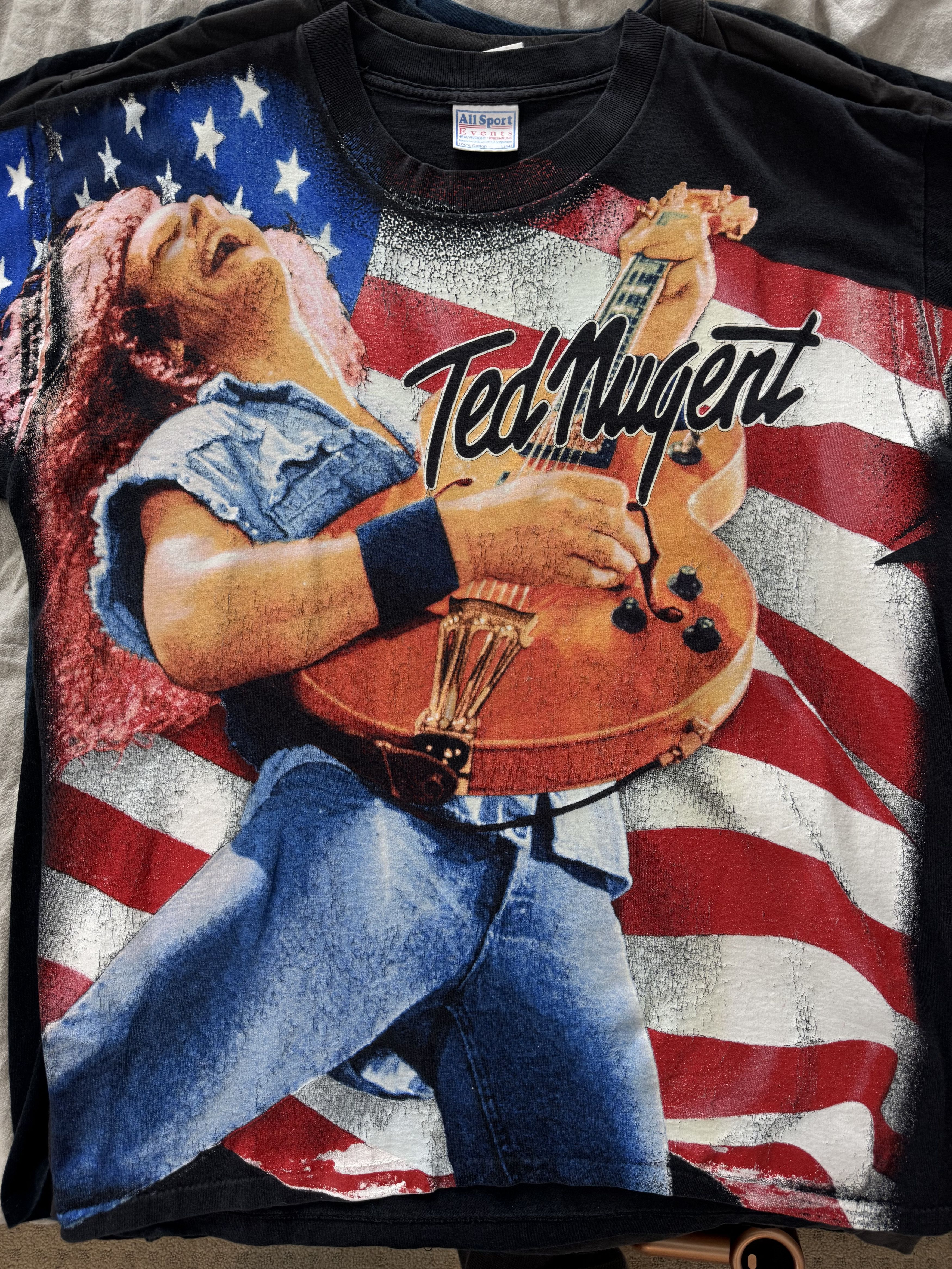 All Sport Vintage 90s Ted Nugent American Flag AOP Size US L / EU 52-54 / 3 - 5 Thumbnail