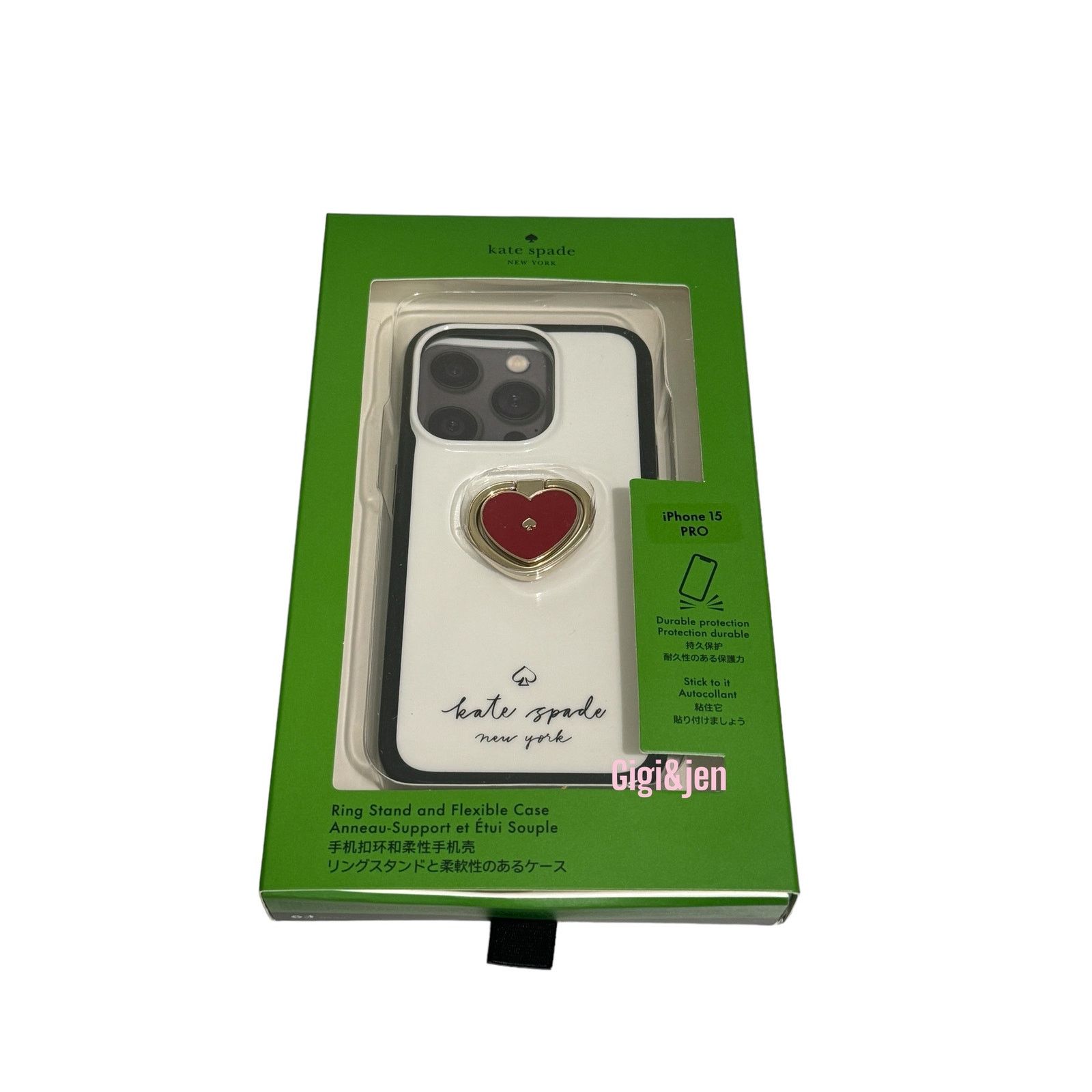 Kate Spade Kate Spade Heart Stability Ring and Case iPhone 15 Pro Size ONE SIZE - 2 Thumbnail