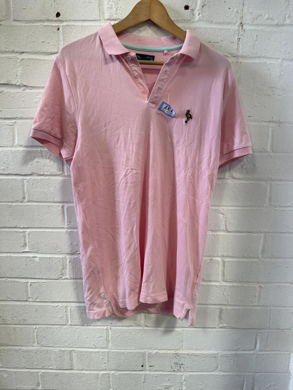 Eastpak Easy Slim Fit Pink Men's Polo Shirt Medium Size US M / EU 48-50 / 2 - 1 Thumbnail