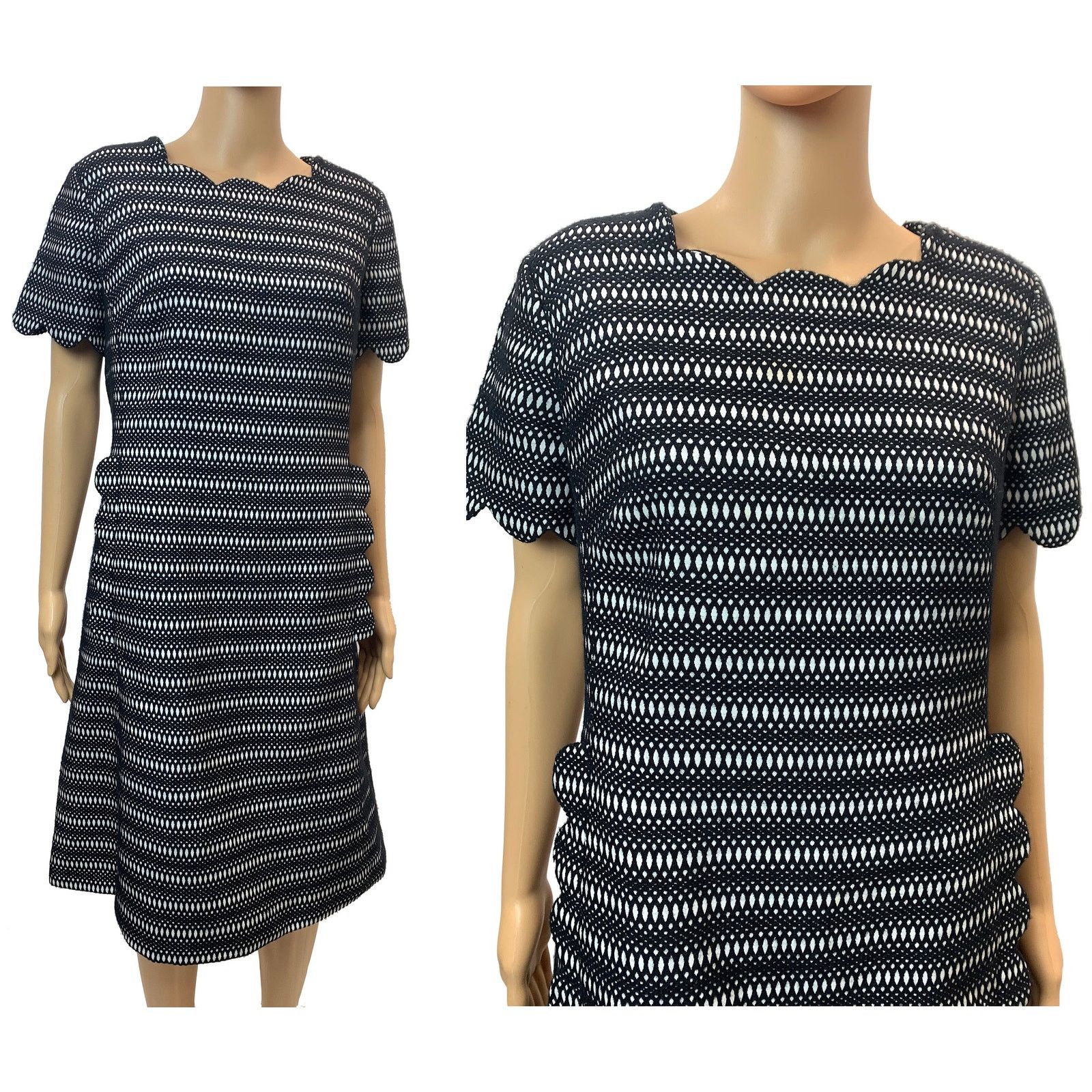 Neiman Marcus × Vintage Vintage 60s Black & White MOD Dress | Neiman Marcus Size M / US 6-8 / IT 42-44 - 3 Thumbnail