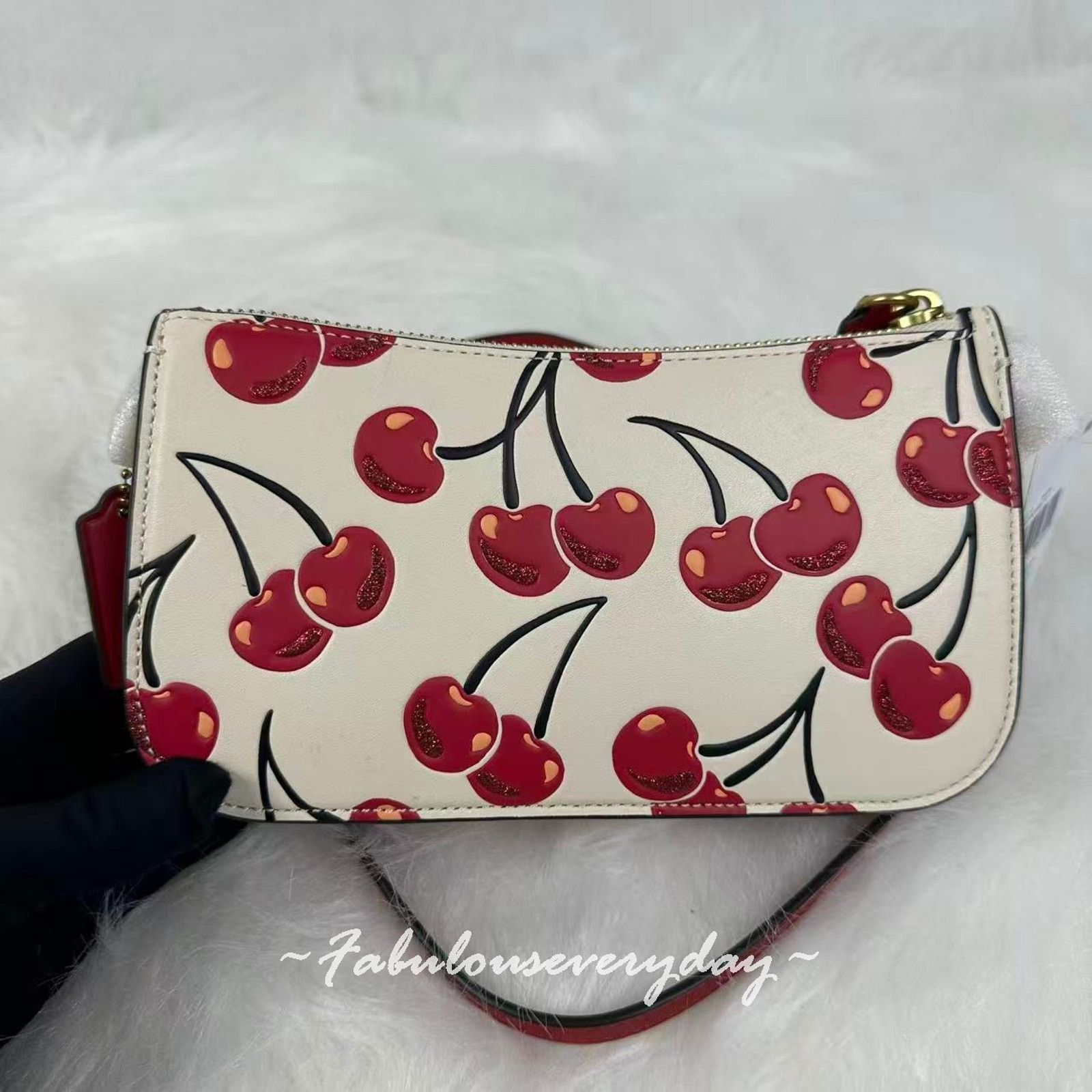 Coach Coach Penn Shoulder Bag Cherry Print In Leather/Gold/Chalk Size ONE SIZE - 4 Thumbnail