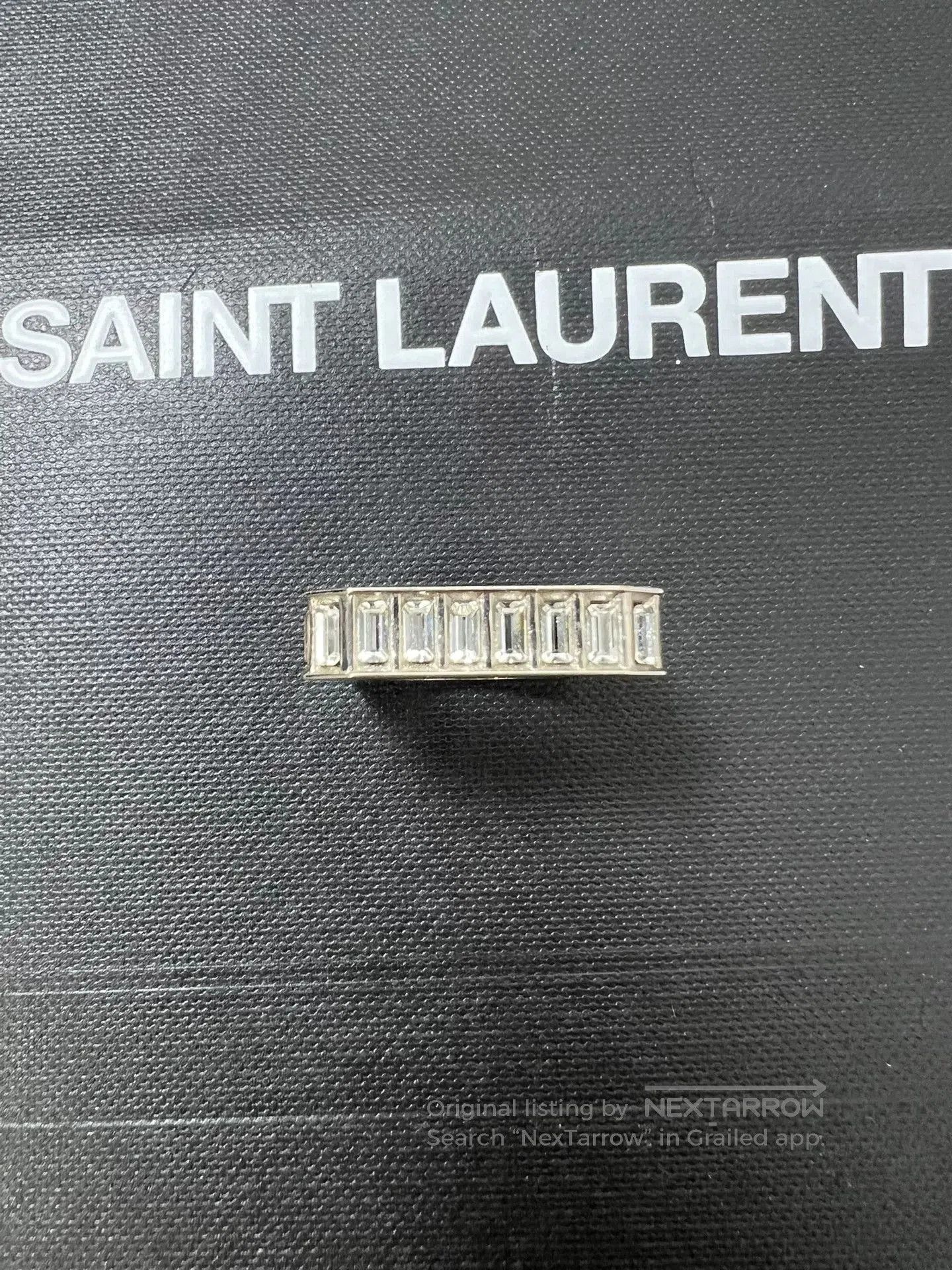 Saint Laurent Paris Saint Laurent Silver Geometric Ring. Size ONE SIZE - 5 Thumbnail