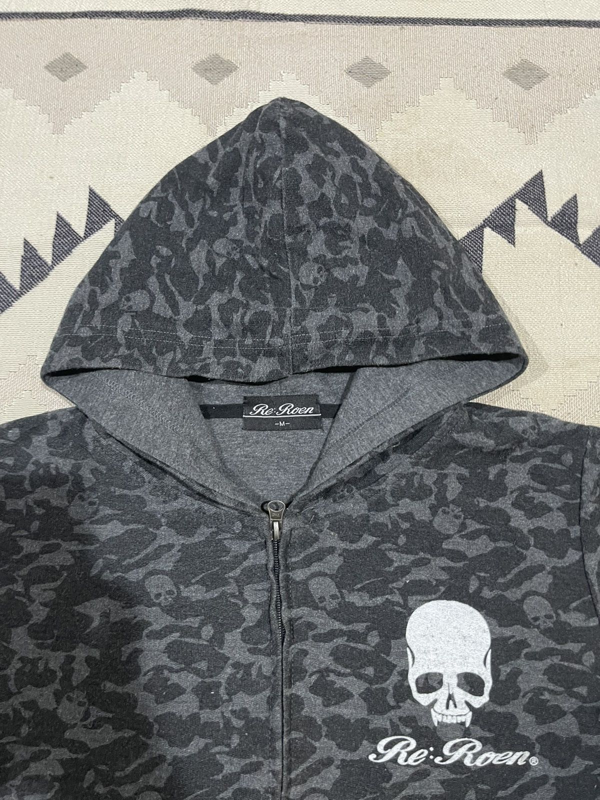 Roen 2000s RE ROEN SKULL CAMO FULL PRINT SHORT SLEEVE HOODIE ZIP Size M / US 6-8 / IT 42-44 - 6 Thumbnail