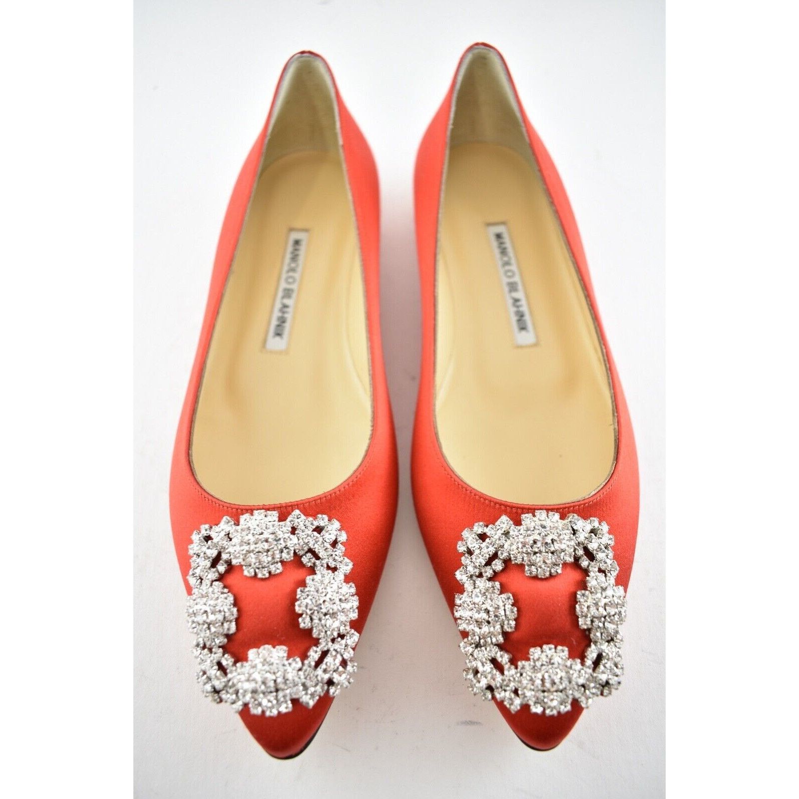 Manolo Blahnik Hangisi Satin Silver Jewel Buckle Ballerina Ballet Flat 36 Size US 6 / IT 36 - 5 Thumbnail
