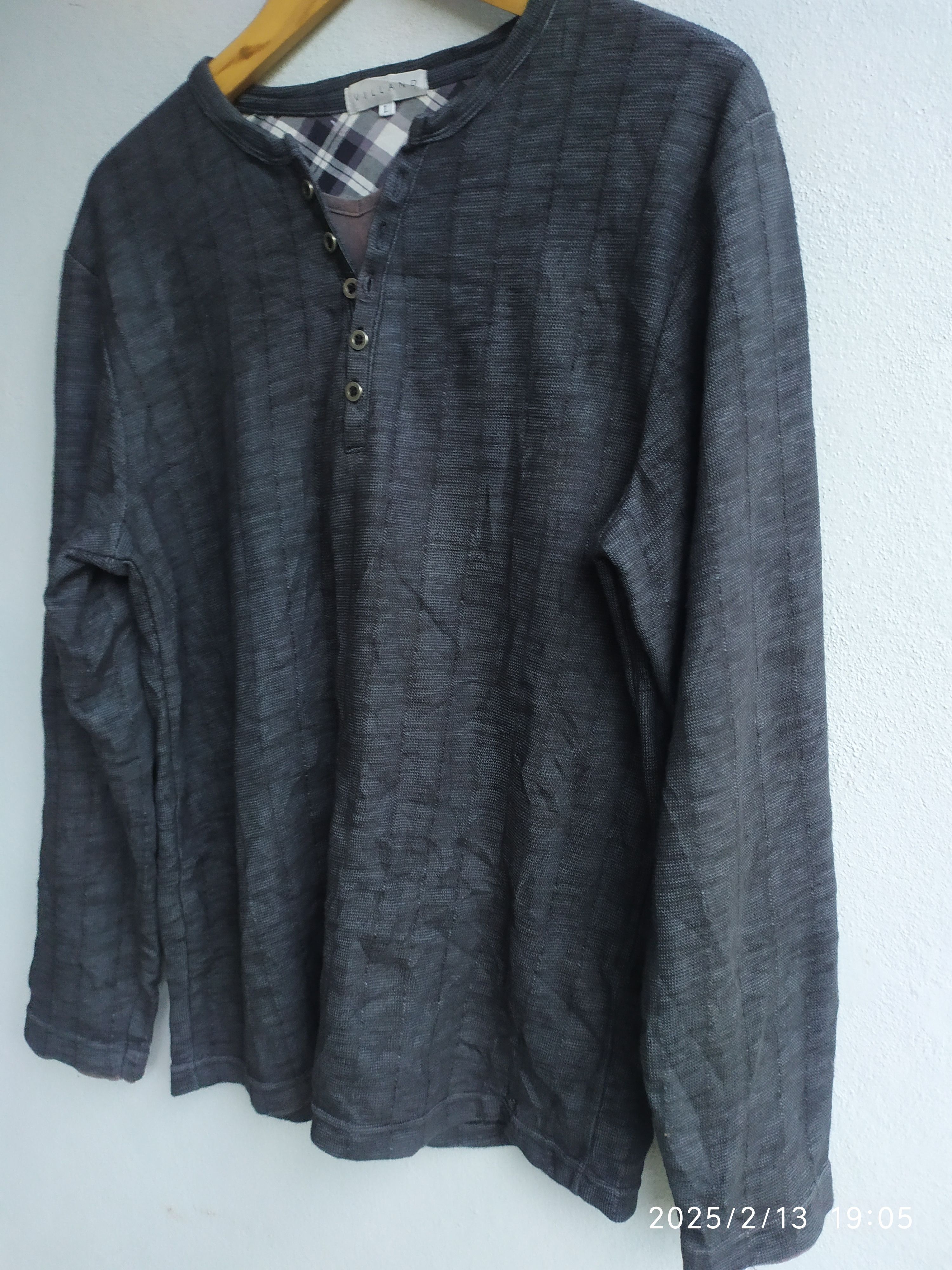 If Six Was Nine × Japanese Brand × Le Grande Bleu (L.G.B.) Japanese Faded Double Layer Long Slevee Villand Size US L / EU 52-54 / 3 - 8 Thumbnail