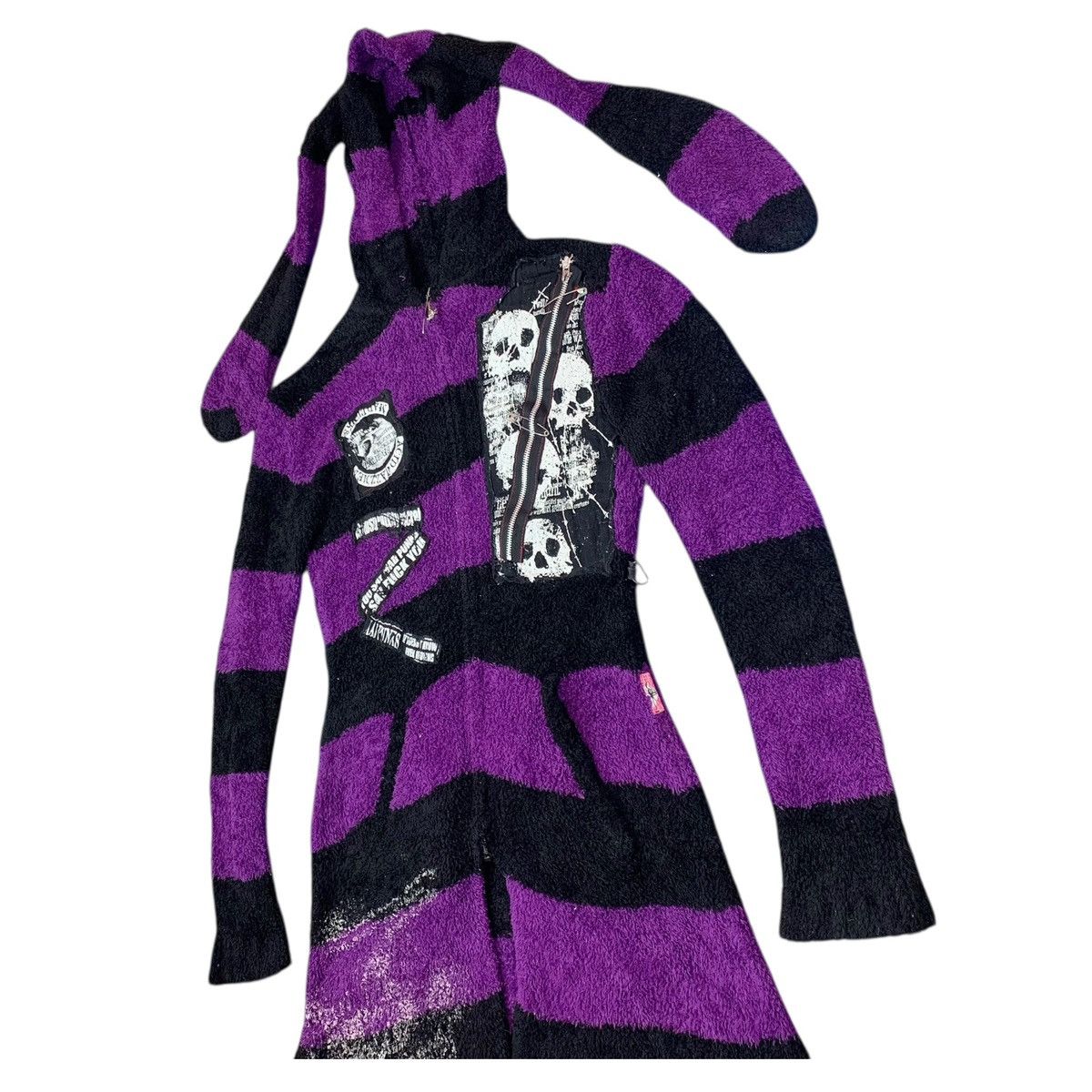 Japanese Brand Vintage Mad Punks Patchwork Cardigan Hoodie Sweater Gothic Size US S / EU 44-46 / 1 - 3 Thumbnail