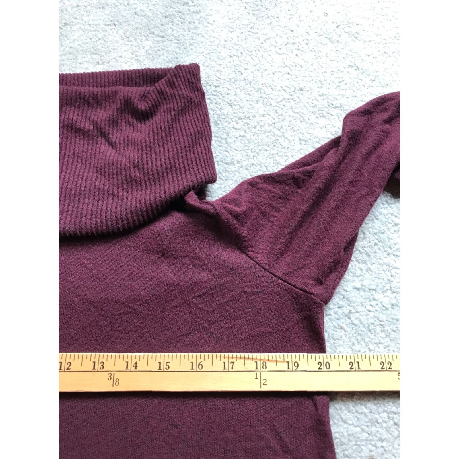 Apt. 9 APT.9 Sweater Women's Large Maroon Cowl Neck Pullover Knit Pullover Mock Neck Long Sleeve Size L / US 10 / IT 46 - 3 Thumbnail