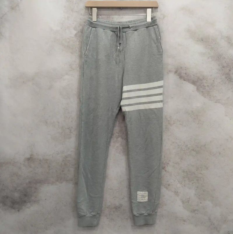 Thom Browne Gray Cotton Casual Pants for Men 0089