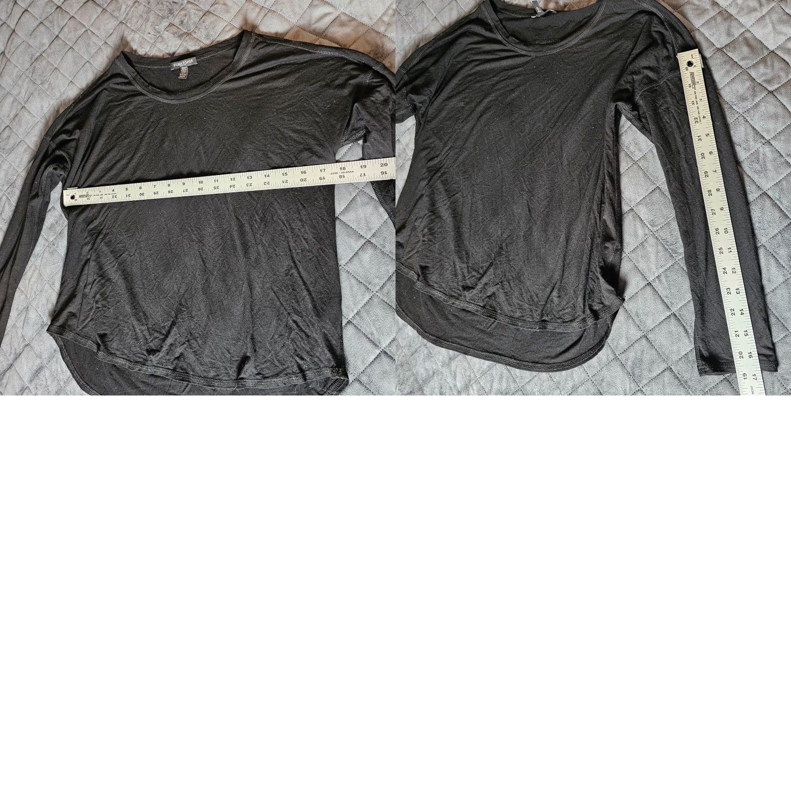 Eileen Fisher Eileen Fisher Petite Black Blouse Bateau Neck Top Sz S Pullover Long Sleeve Size S / US 4 / IT 40 - 8 Thumbnail