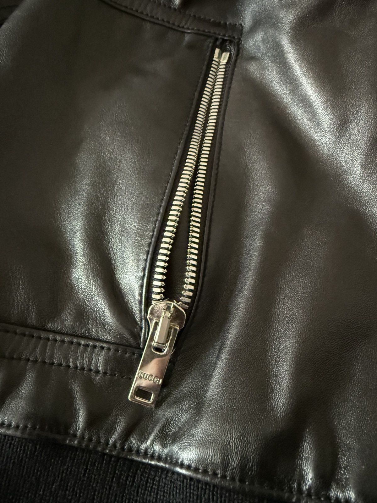Gucci Gucci leather bomber jacket Size US L / EU 52-54 / 3 - 8 Thumbnail