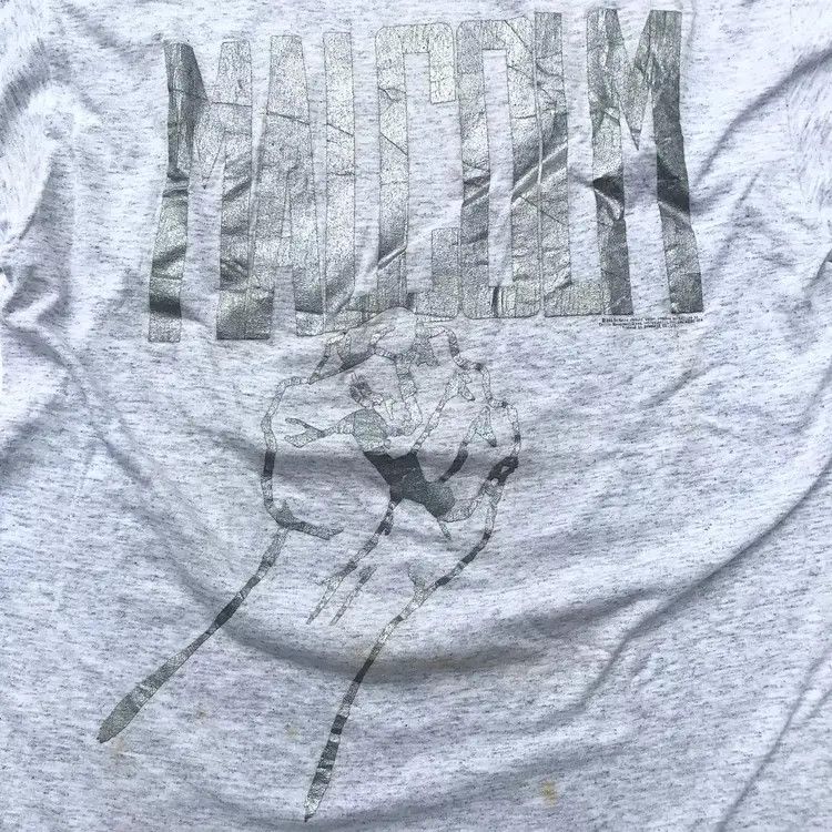 Rap Tees Vintage 90s Malcolm X Tshirt Size US M / EU 48-50 / 2 - 2 Thumbnail