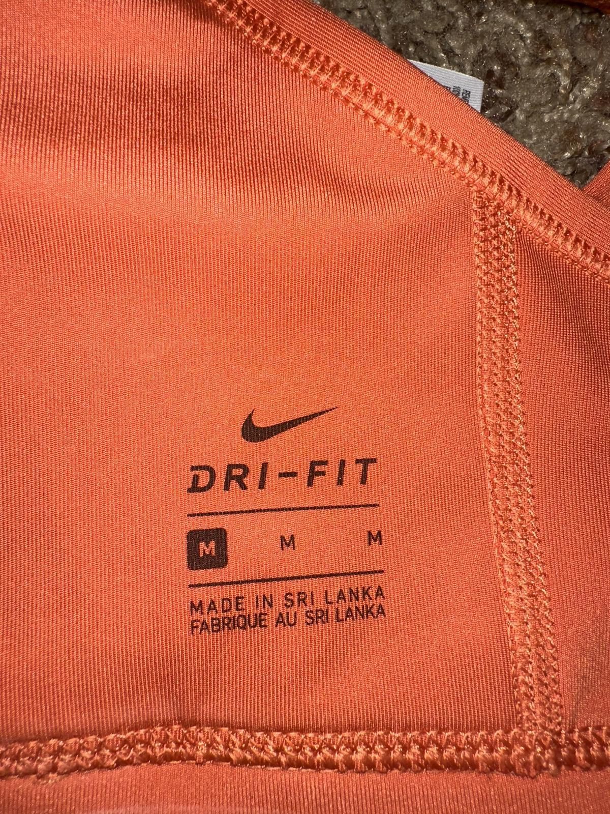 Nike Nike Pro Swoosh V-Neck Dri-Fit Padded Orange Bra Size ONE SIZE - 2 Thumbnail