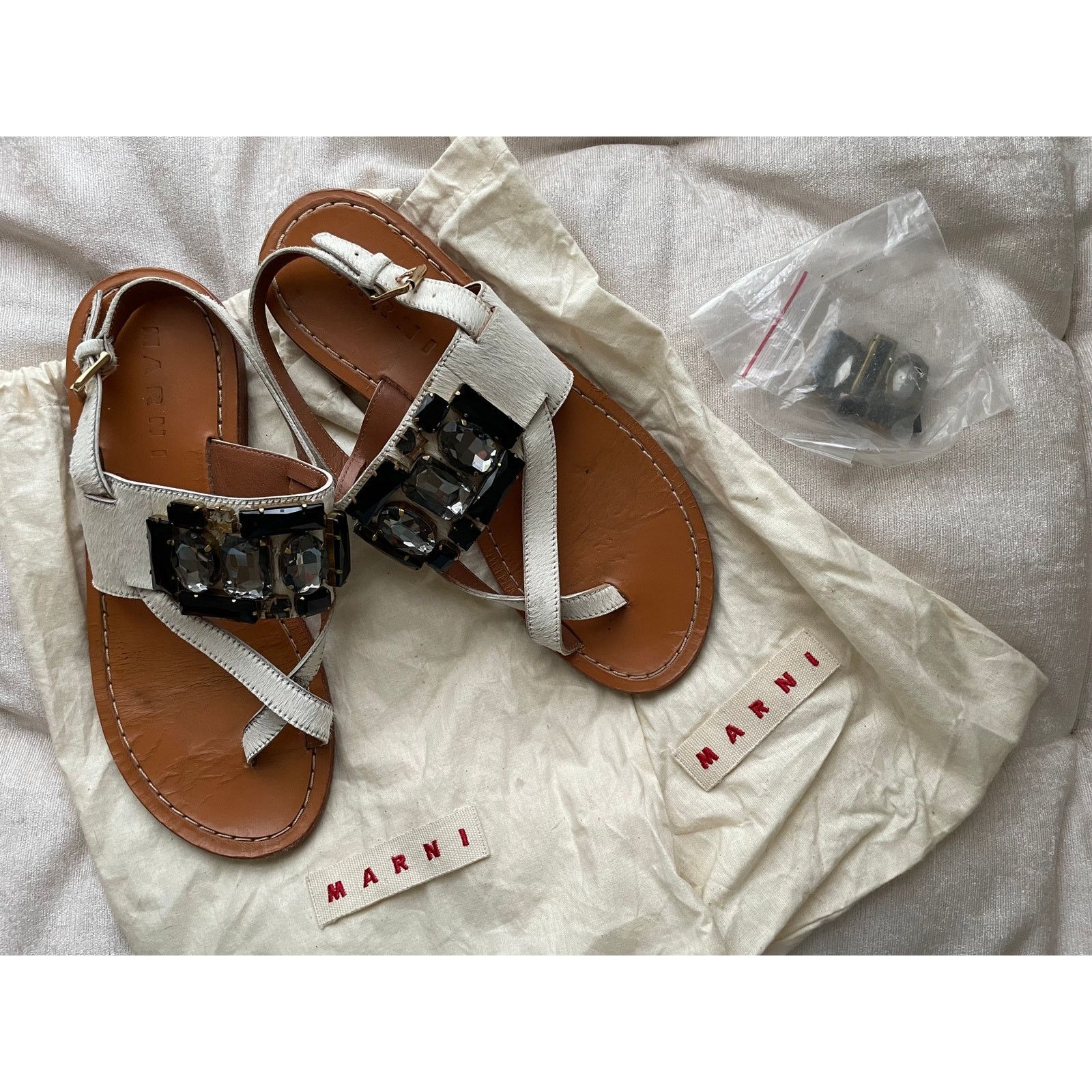 Marni Marni Embellished Sandals Size US 7 / IT 37 - 3 Thumbnail