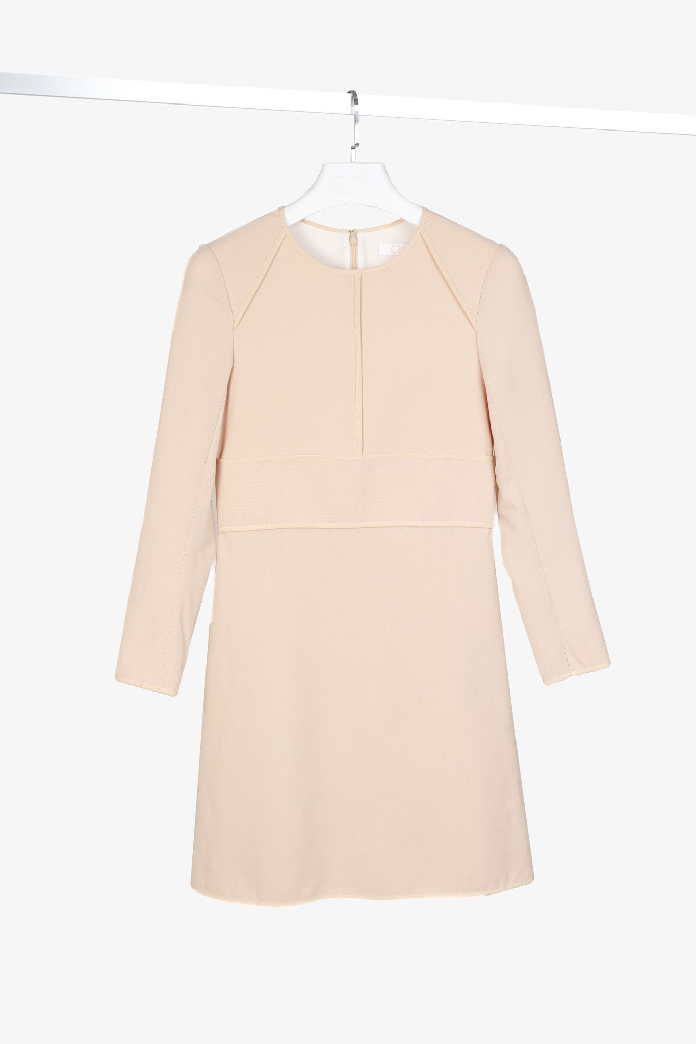 Chloe Chloe Brown Delight Wool Piped Long-Sleeve Dress Size S / US 4 / IT 40 - 1 Thumbnail