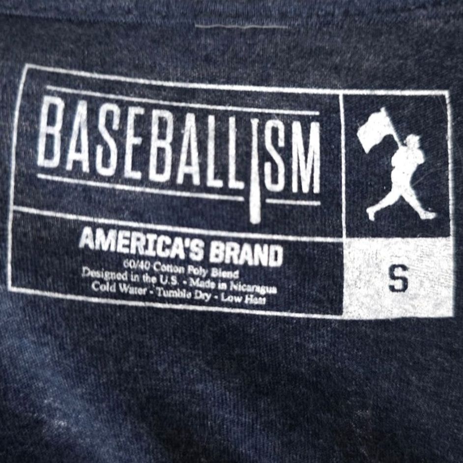 Vintage Baseballism American Baseball T Shirt Mens Small Blue Heartbeat Of America Shirt Soft Cotton Blend Size US S / EU 44-46 / 1 - 6 Thumbnail