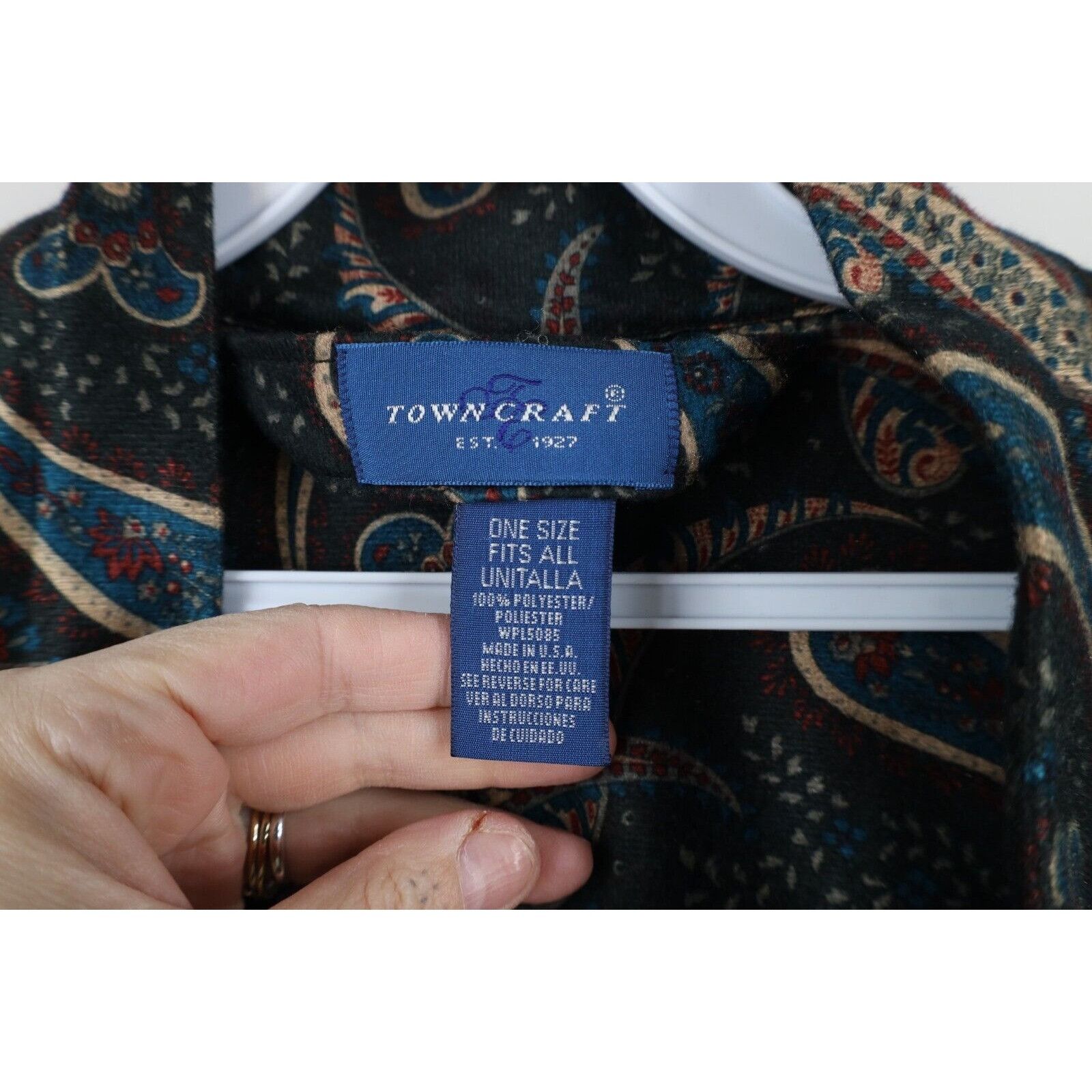 Vintage Vintage 90s Streetwear Chamois Cloth Rainbow Paisley Robe Size US L / EU 52-54 / 3 - 5 Thumbnail