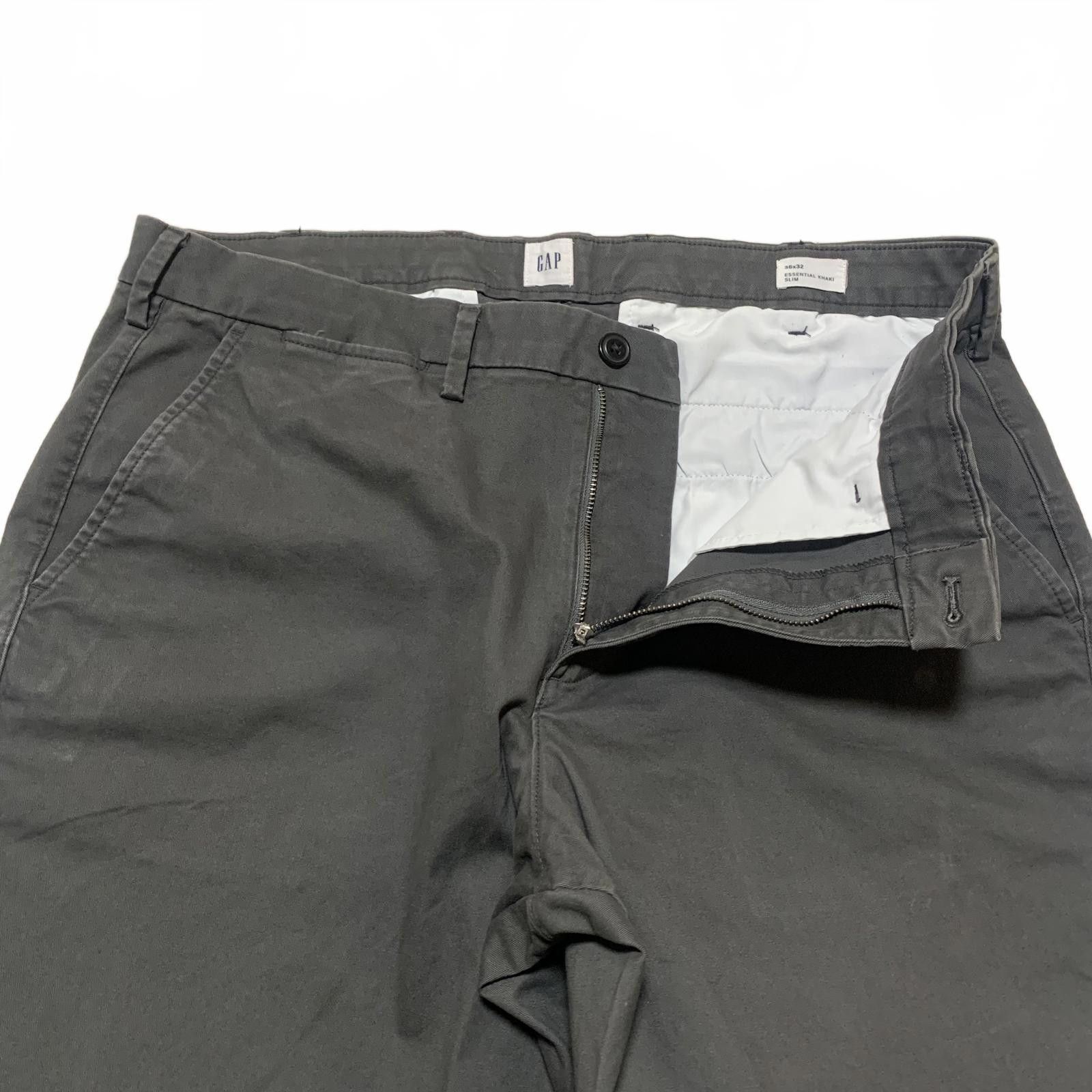 Gap Gap Men's Size 36x32 Charcoal Khaki Slim Casual Pants Size US 36 / EU 52 - 5 Thumbnail