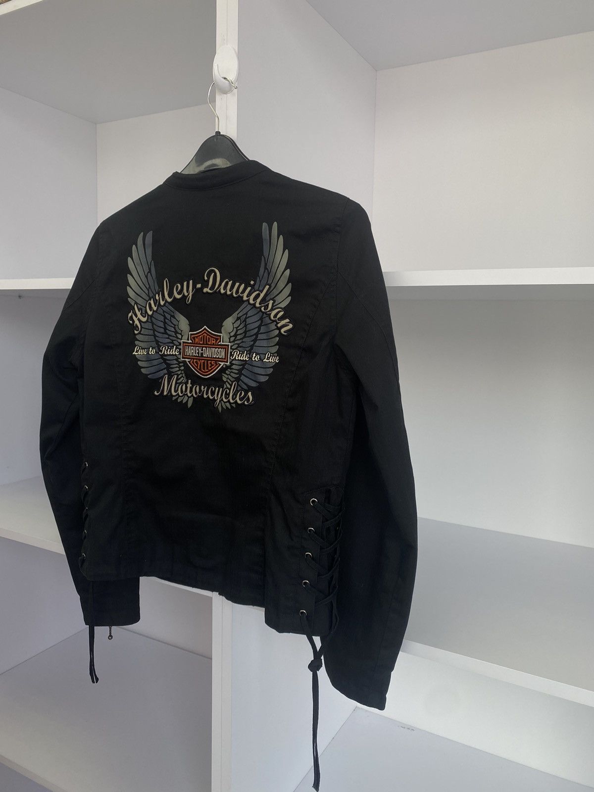 Harley Davidson × Vintage Vintage Harley-Davidson Motorcycles Big Logo Women’s Jacket Size M / US 6-8 / IT 42-44 - 12 Thumbnail