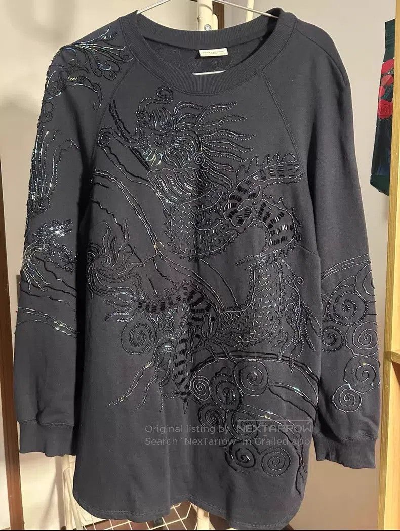 Dries Van Noten Dries Van Noten Heavy Embroidery Beaded Sweatshirt Size S / US 4 / IT 40 - 6 Thumbnail