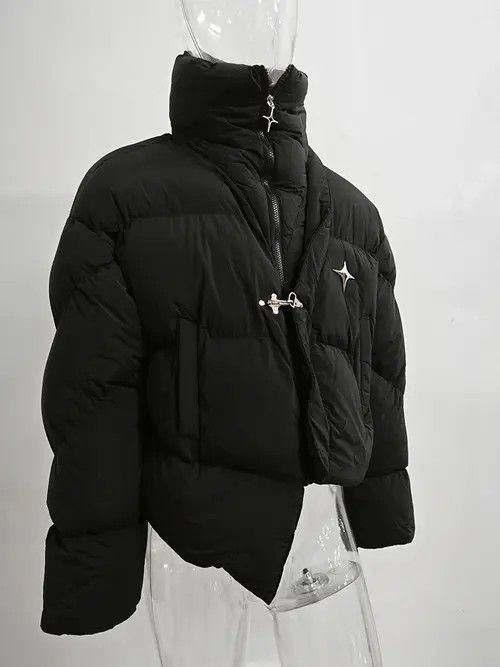 VIBE Winter design loose jacket coat high neck Size US L / EU 52-54 / 3 - 6 Thumbnail