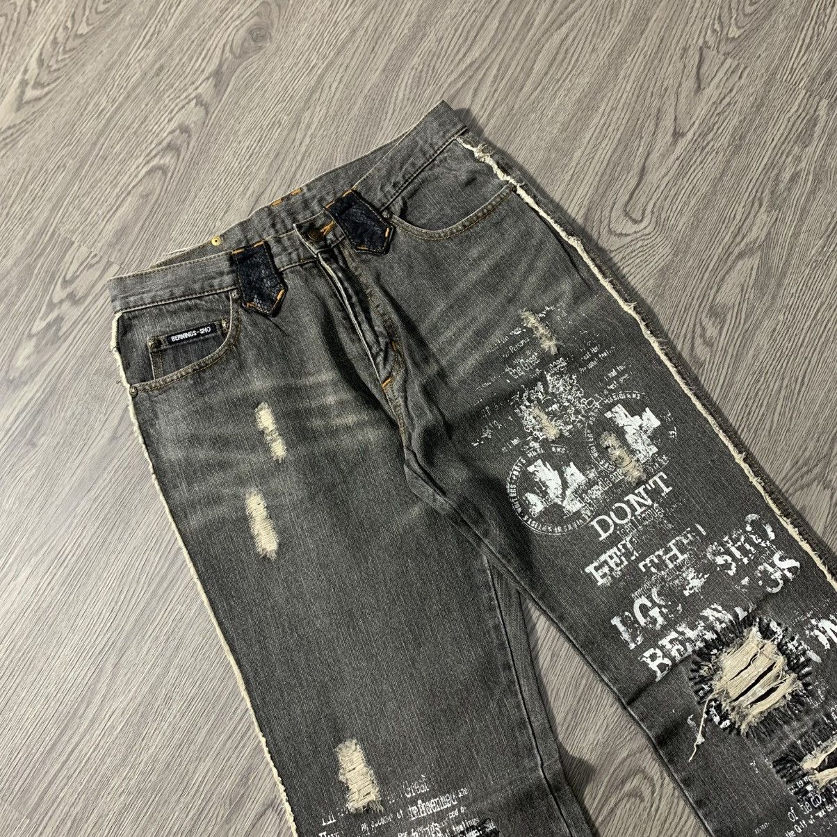Other BERNINGS-SHO DISTRESSED FLARE JEANS Size 30" / US 8 / IT 44 - 2 Thumbnail