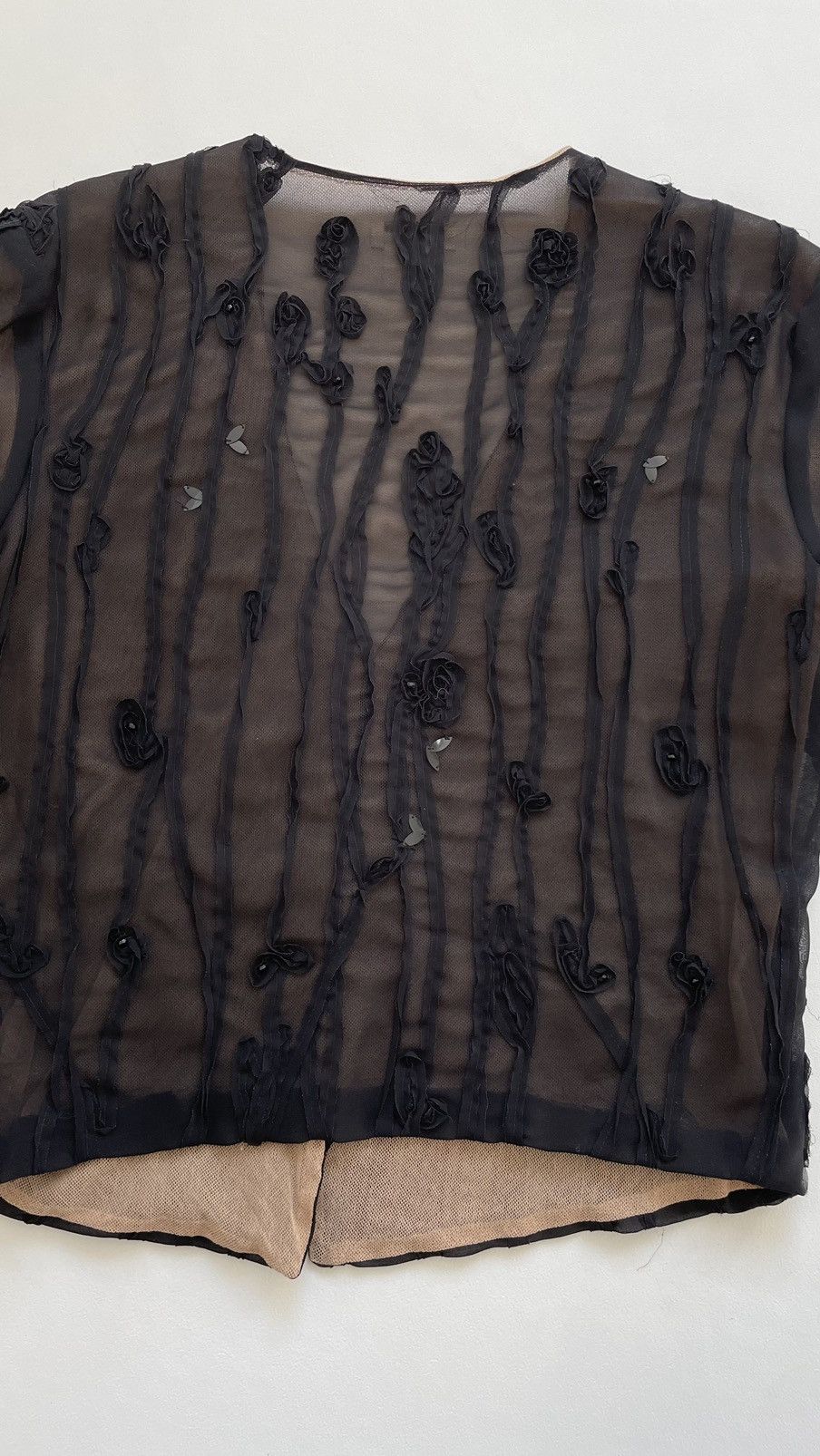 Dries Van Noten Embroidered Floral Sequin Mesh Top Size M / US 6-8 / IT 42-44 - 16 Thumbnail