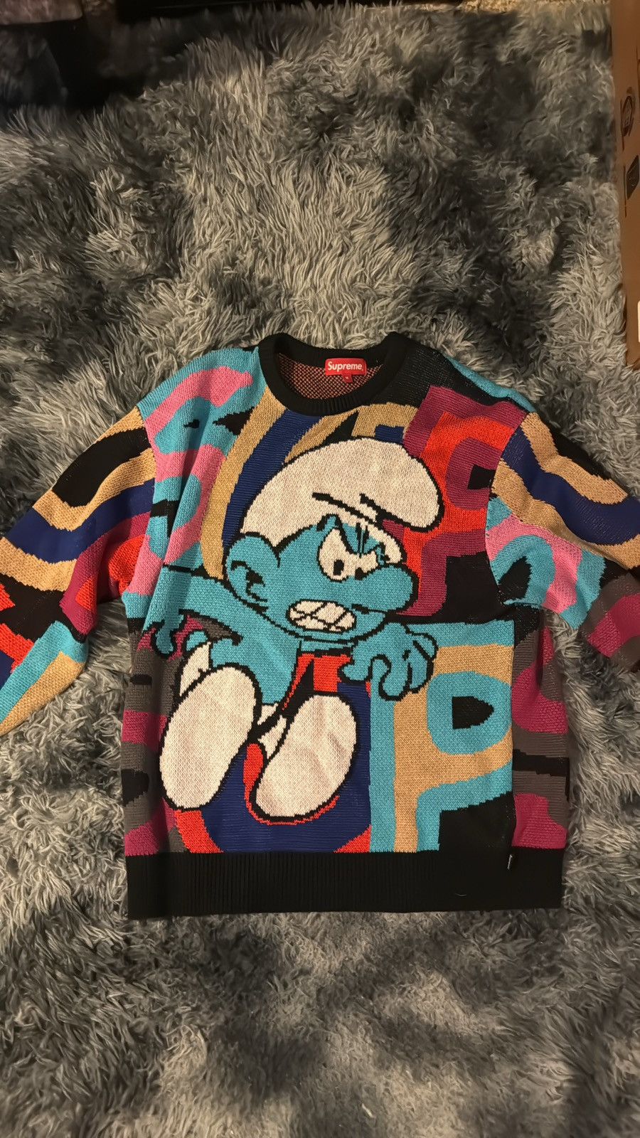 Supreme Supreme Smurfs Sweater | Grailed