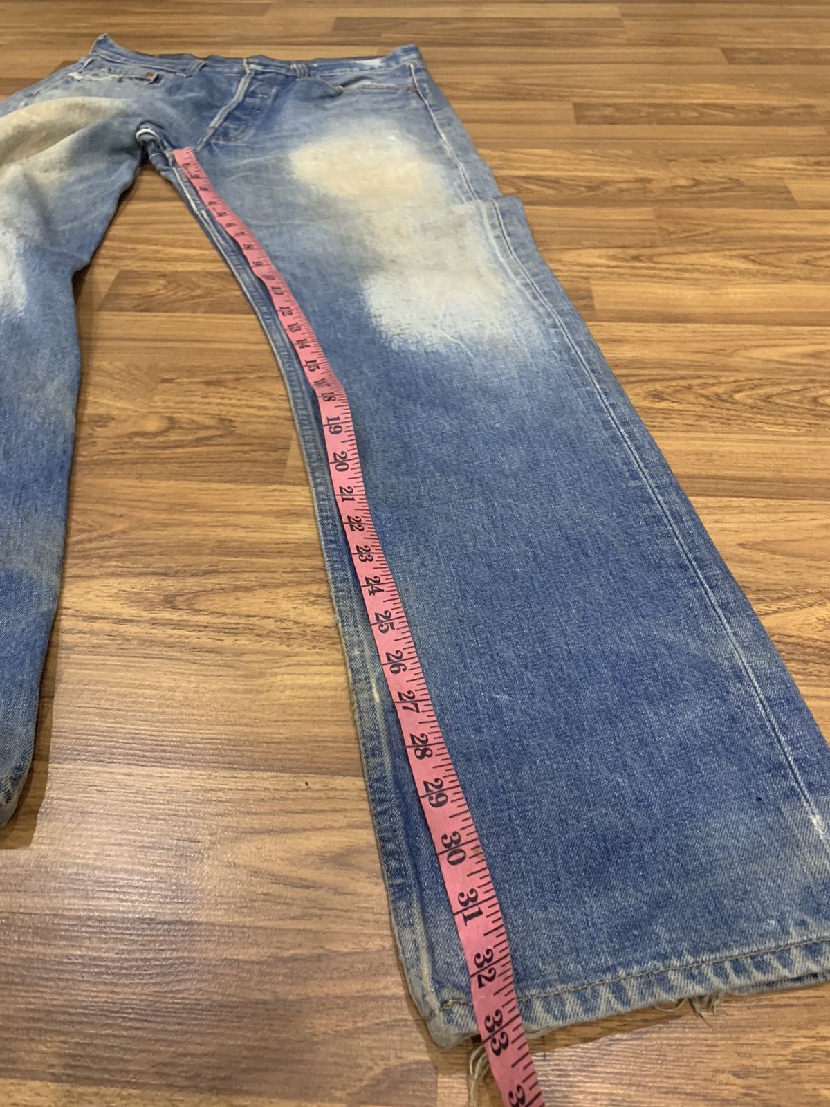 Levi's VTG DESTROYED DISTRESSED SELVEDGE DENIM JEANS SIZE 32 Size US 32 / EU 48 - 11 Thumbnail