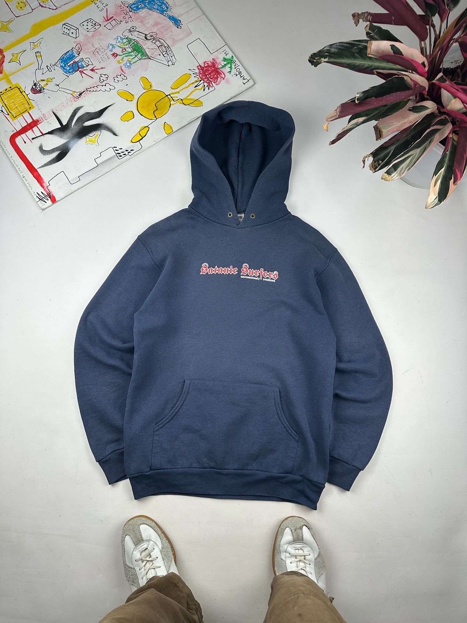 Vintage vintage Satanic Surfers hoodie Size US S / EU 44-46 / 1 - 8 Thumbnail