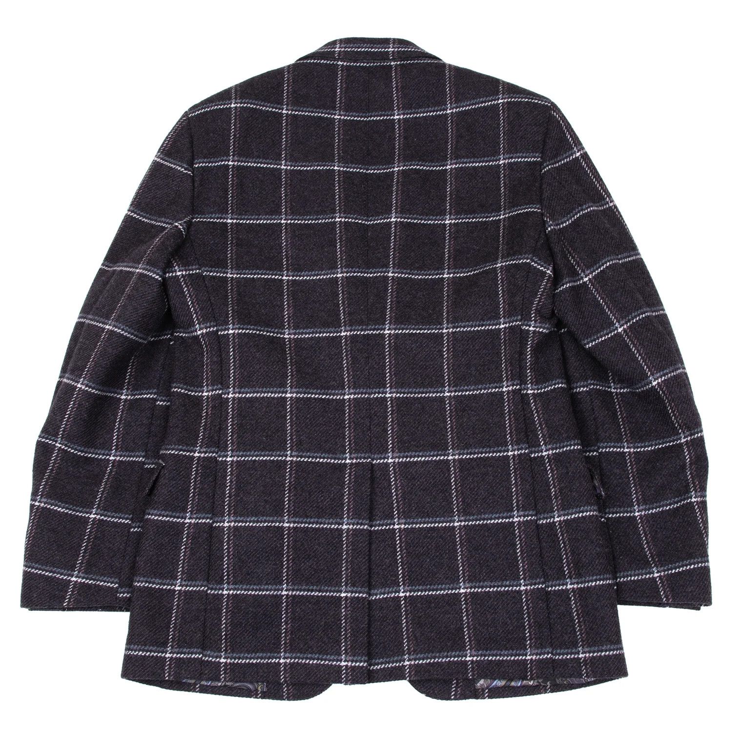 Etro Wool Check Jacket in Purple Size 52 Size US L / EU 52-54 / 3 - 14 Thumbnail