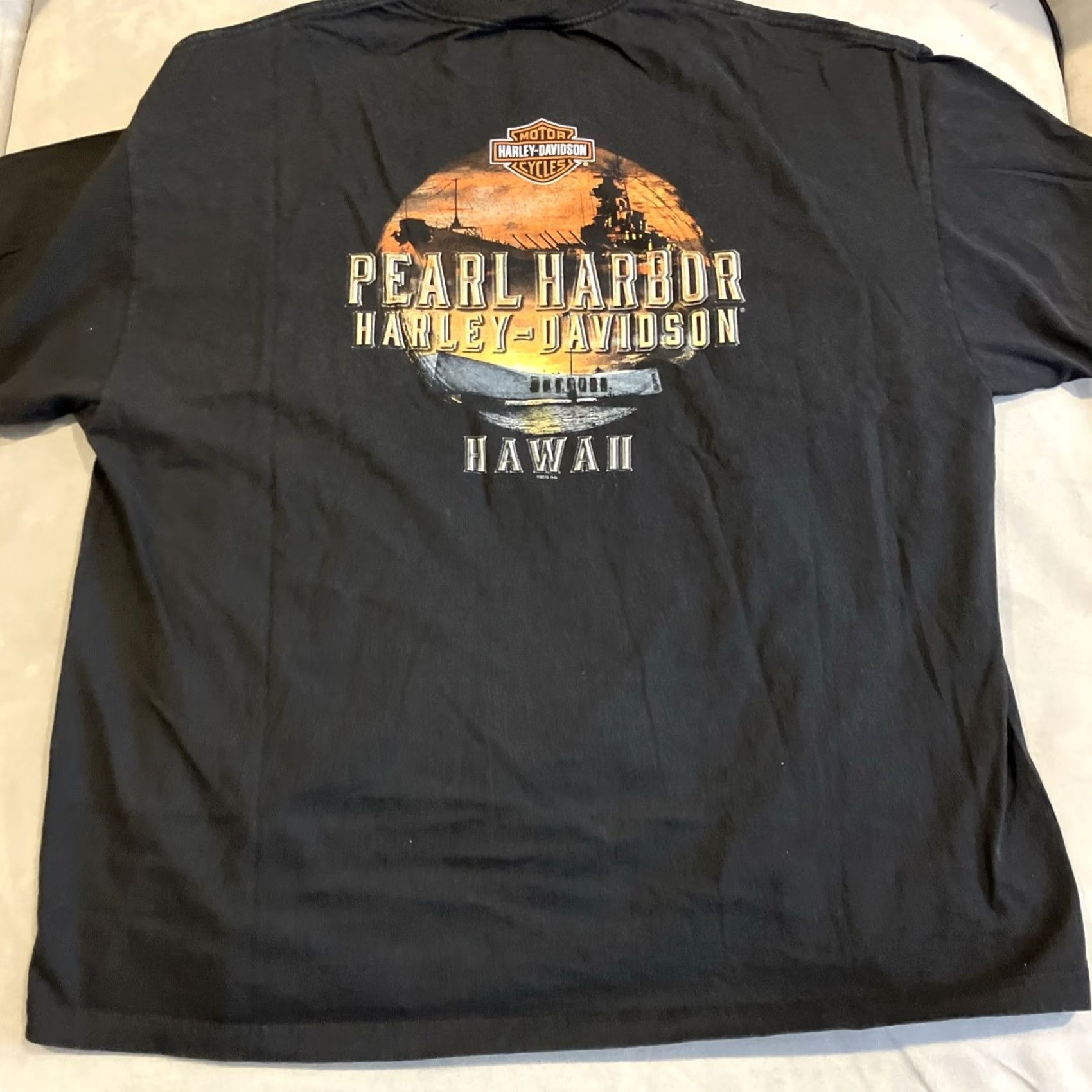 Harley Davidson Harley-Davidson T-Shirt Double-Sided Graphic Print 3XL Black Crew Neck Men Vintage? No (adjusted) Size US XXL / EU 58 / 5 - 5 Thumbnail