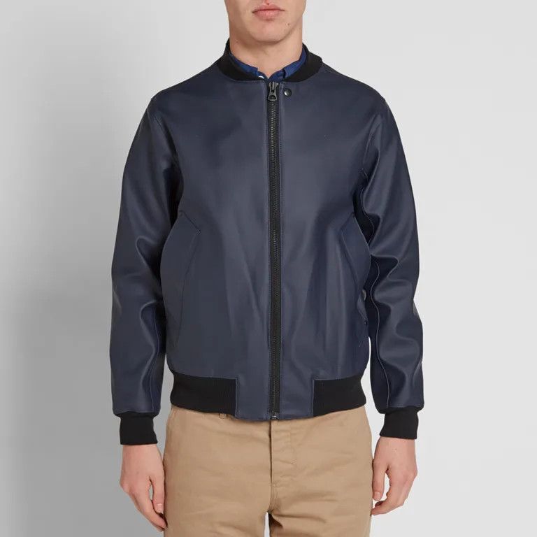 Stutterheim Vastertorp Bomber Jacket Rain Coat Navy Men's in Blue, Men's (Size Xs) — image 2 of 6