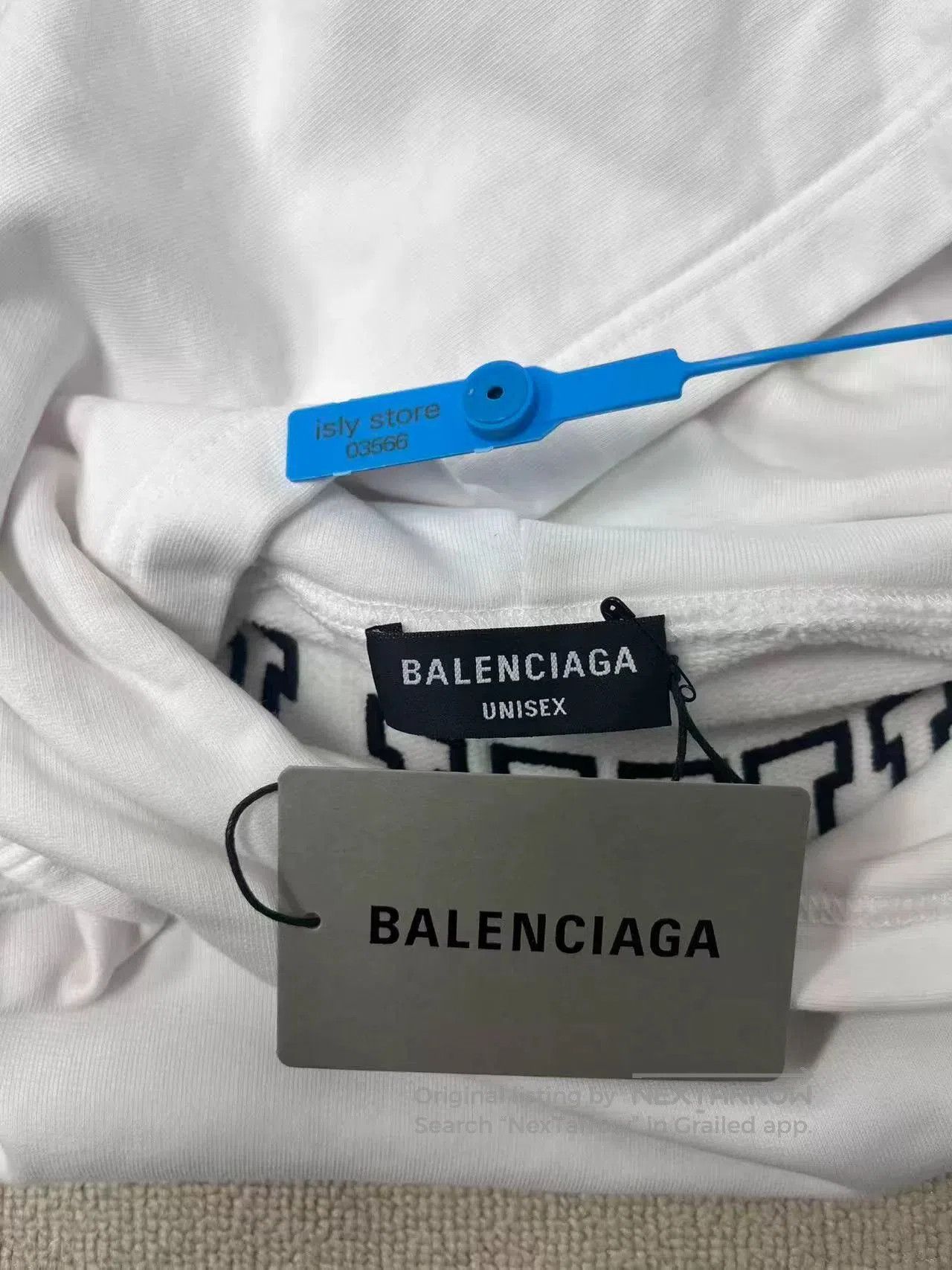 Balenciaga Balenciaga White Oversized Hoodie for Women. Size M / US 6-8 / IT 42-44 - 4 Thumbnail