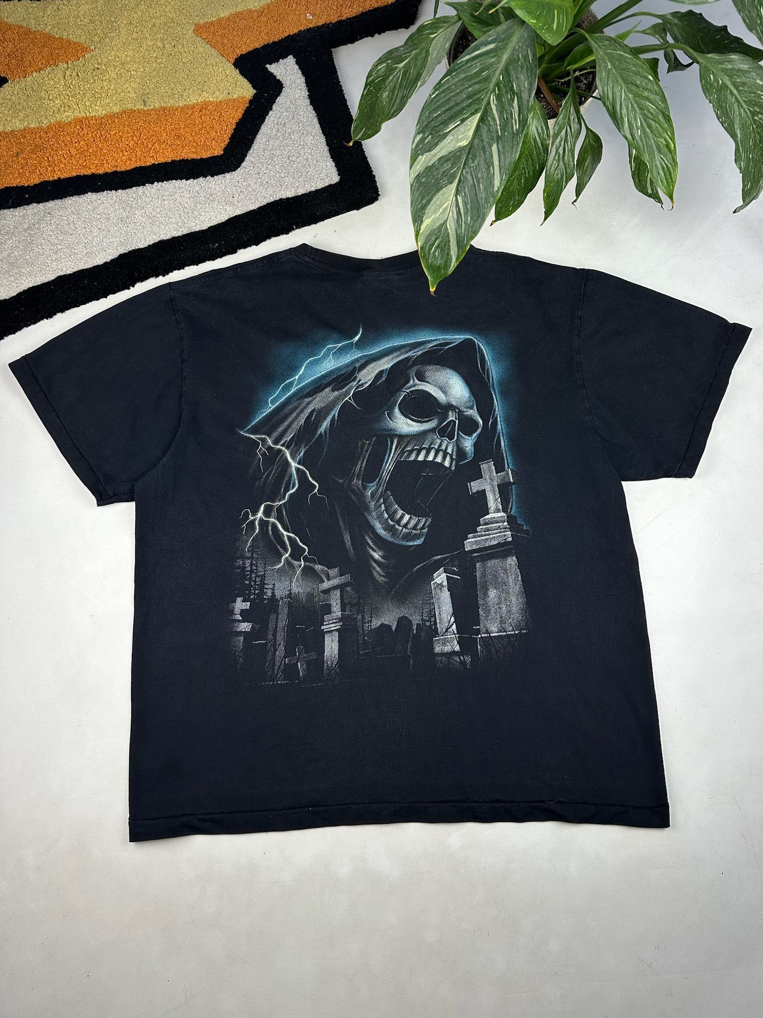 Affliction Vintage Skull Death Y2K Skeleton Spiral Style Tee Size US L / EU 52-54 / 3 - 2 Thumbnail
