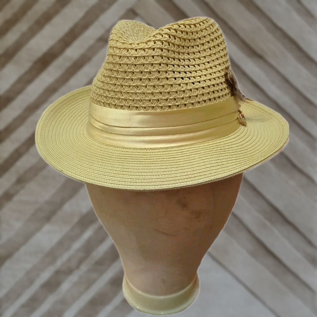 Camel Bruno Capelo The Julian Straw Hat Camel Mens Size Small Antonio Collection Hat Straw Men S Size ONE SIZE - 1 Thumbnail