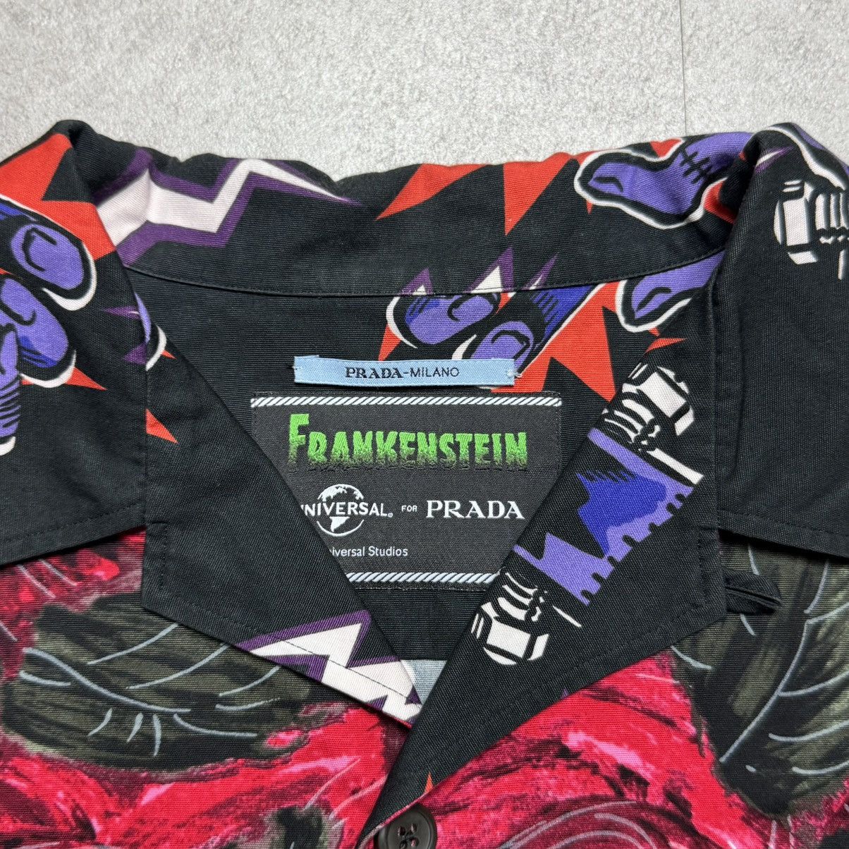 Prada × Universal Studios Prada Frankenstein Rose Poplin Shirt Size US M / EU 48-50 / 2 - 3 Thumbnail