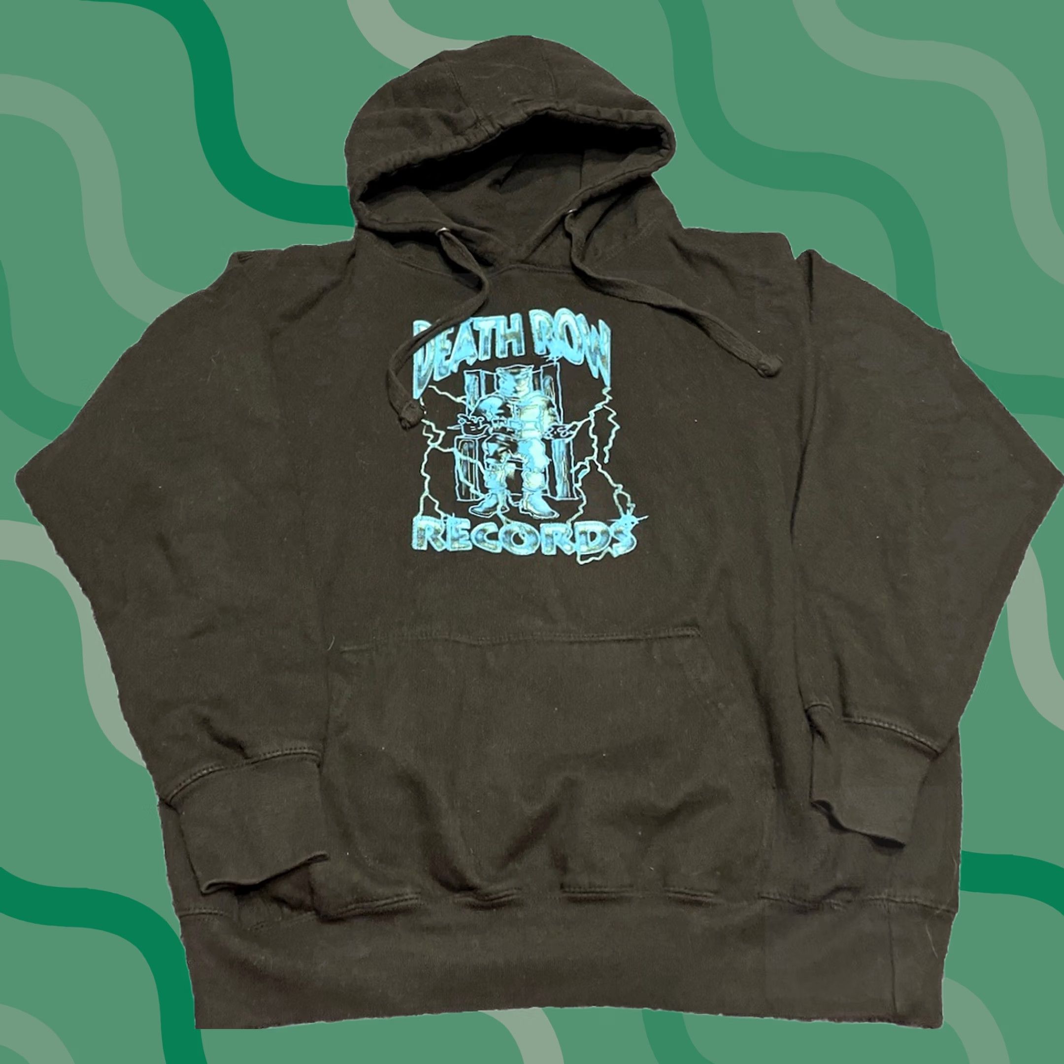 Vintage Death Row Records Hoodie Sweatshirt Mens Black Solid Long Sleeve Large L3 Size US L / EU 52-54 / 3 - 1 Thumbnail