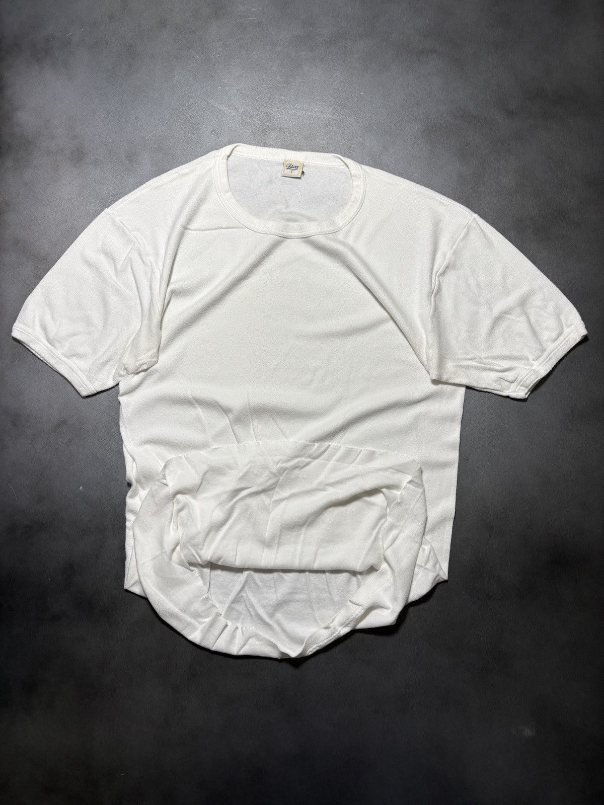 Vintage Vintage Italian Undershirt 1980s Blank Tee Made in Italy Dou Size US M / EU 48-50 / 2 - 2 Thumbnail
