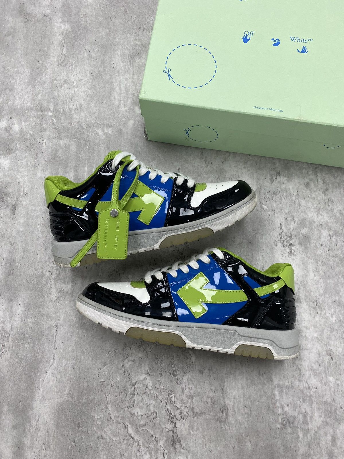Off-White Size 42EU (9M) - Off-White Out of Office “Black Blue Green” Size US 9 / EU 42 - 1 Thumbnail