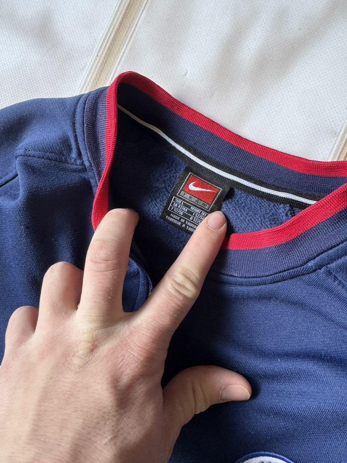 Nike Vintage Nike x Paris Saint-Germain Quarter Zip Sweatshirt 00 Size US L / EU 52-54 / 3 - 5 Thumbnail