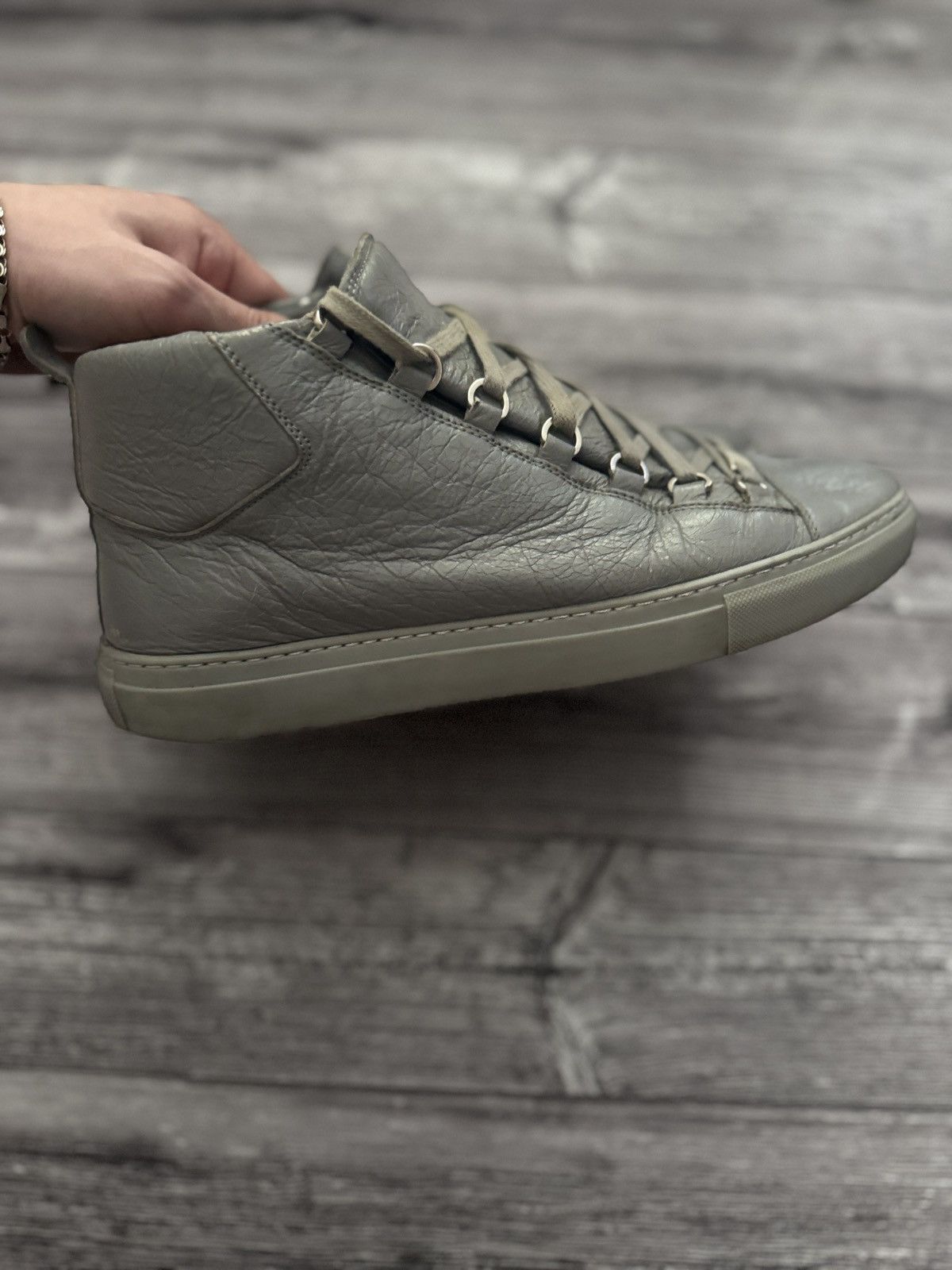 Balenciaga Balenciaga Arena High Top Sneakers Khaki Size 42 Size US 9 / EU 42 - 5 Thumbnail