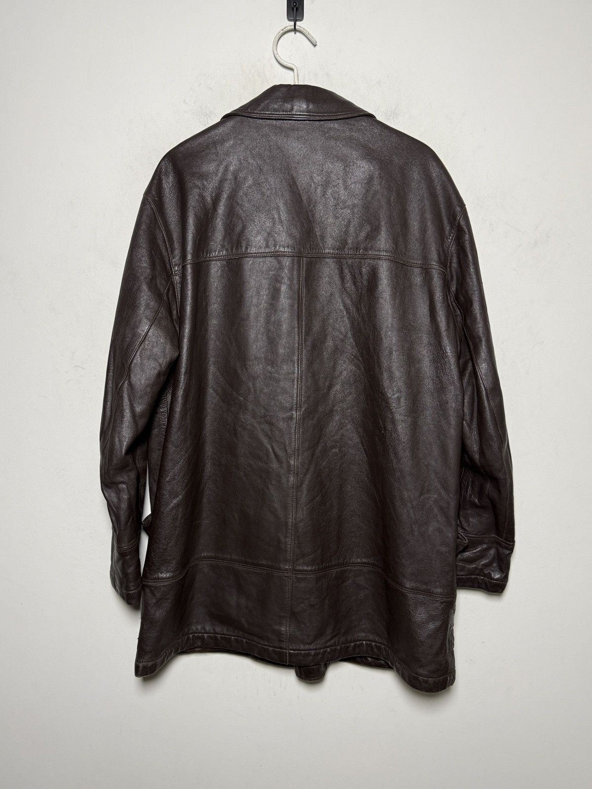 Giorgio Armani Vintage Armani Jeans brown leather jacket Size US L / EU 52-54 / 3 - 7 Thumbnail
