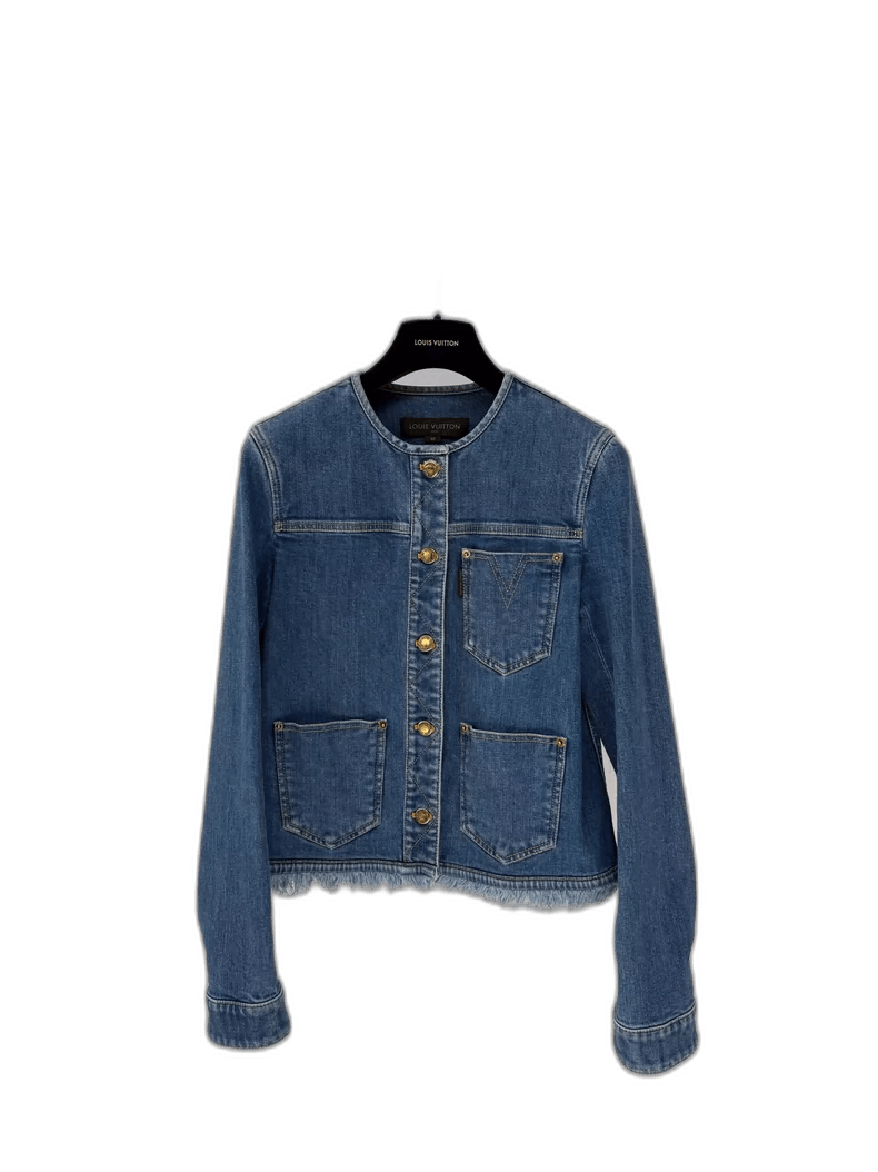 Louis Vuitton Louis Vuitton Fringed Denim Jacket-2506 Size M / US 6-8 / IT 42-44 - 1 Thumbnail