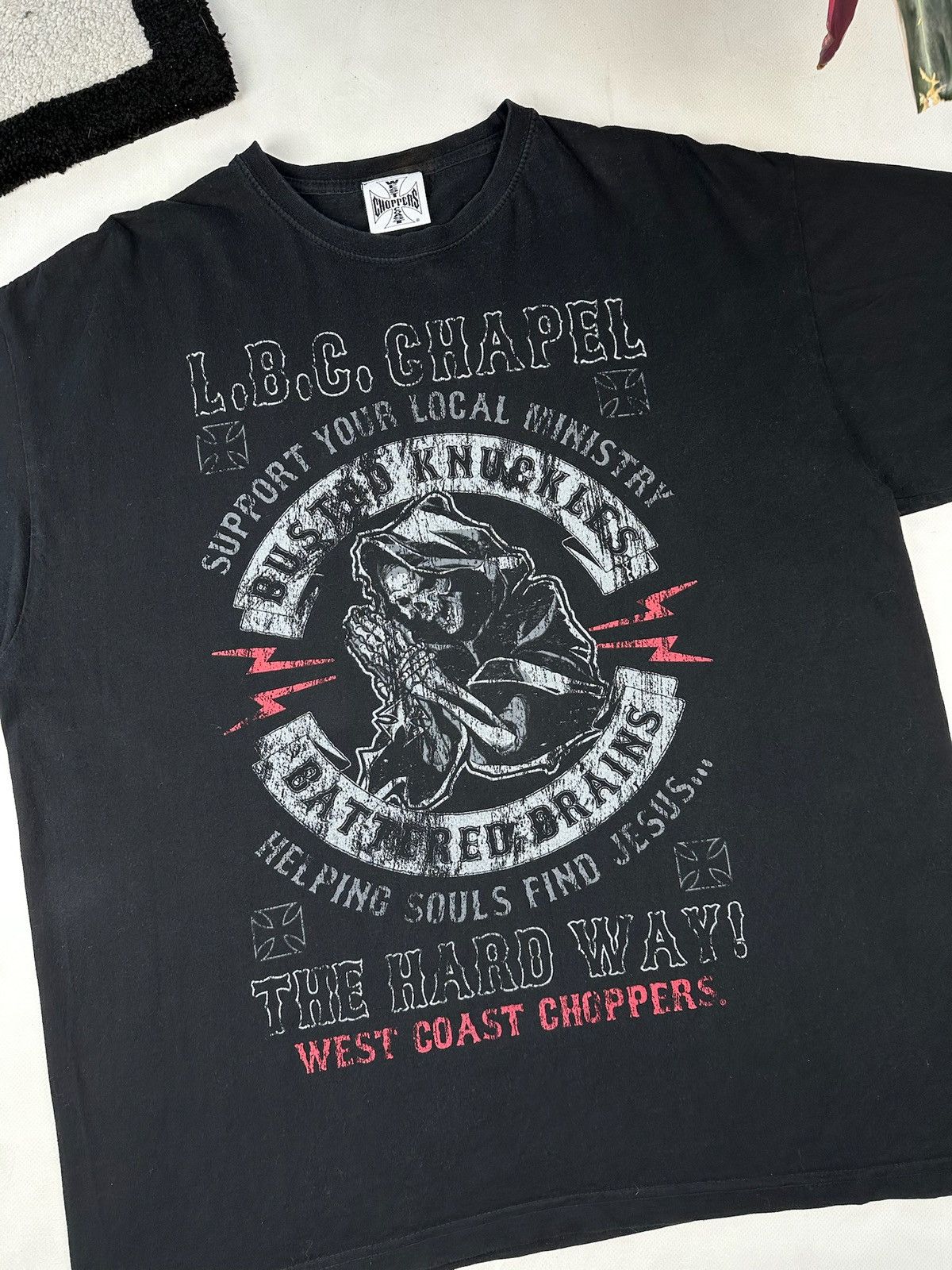Vintage × West Coast Choppers Vintage Y2K West Coast Choppers Biker Tee skull Size US XL / EU 56 / 4 - 3 Thumbnail